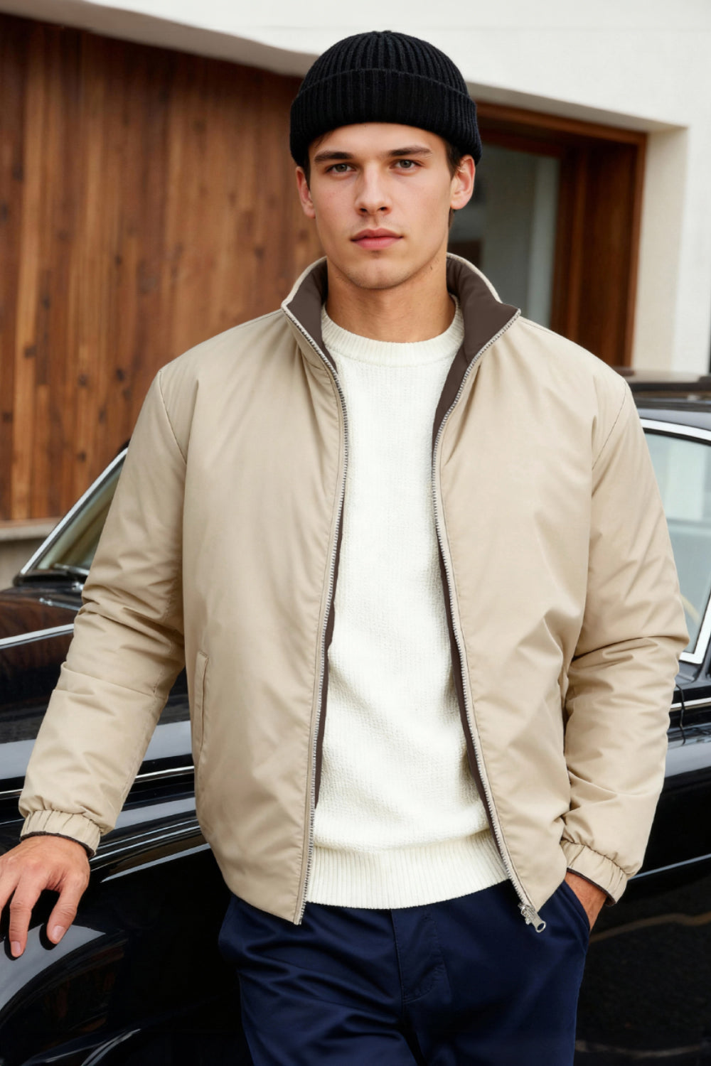 Men's Reversible Coat - Brown