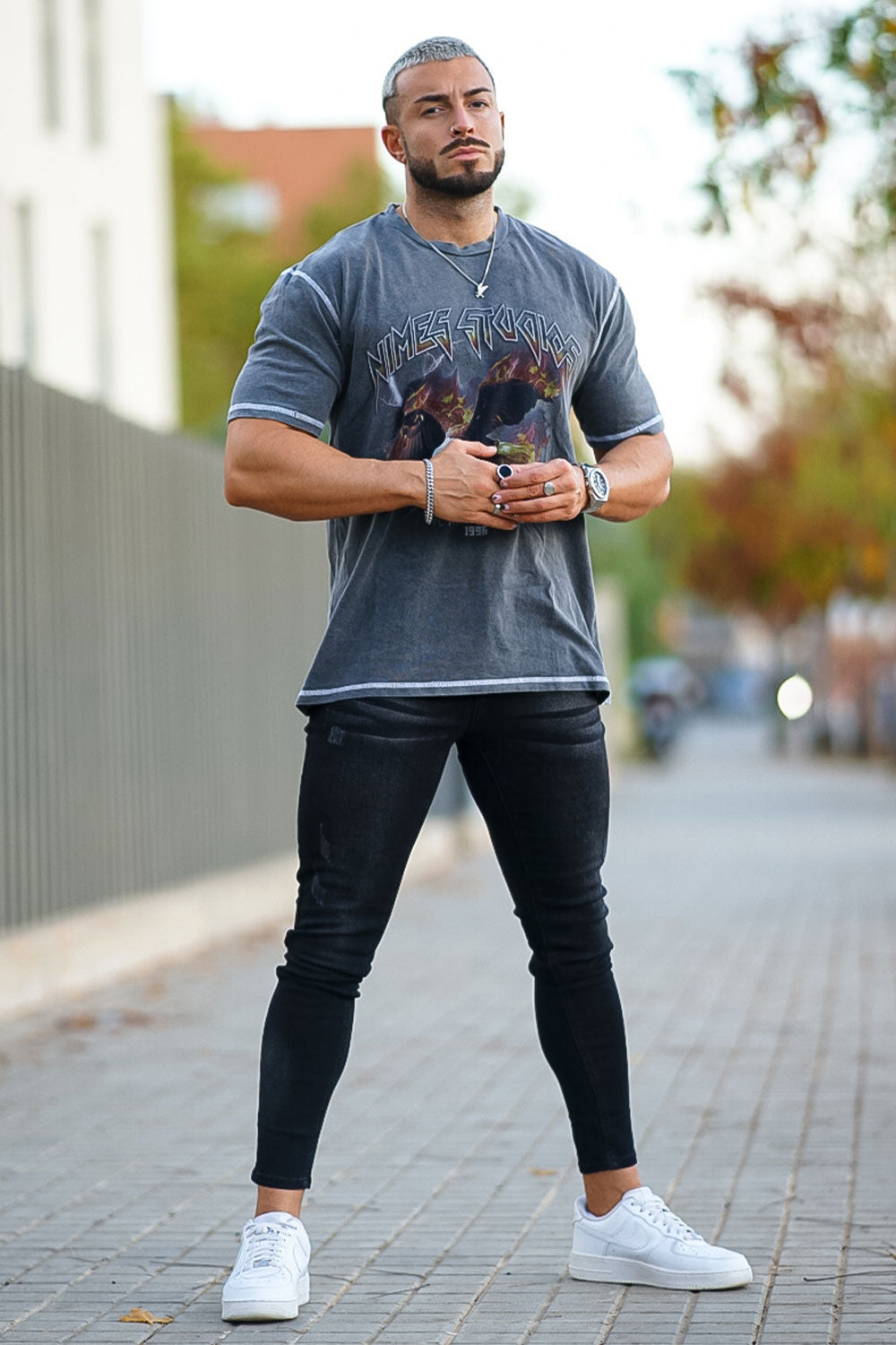 Mens Black Stylish Skinny Jeans Stretch Jeans For Men