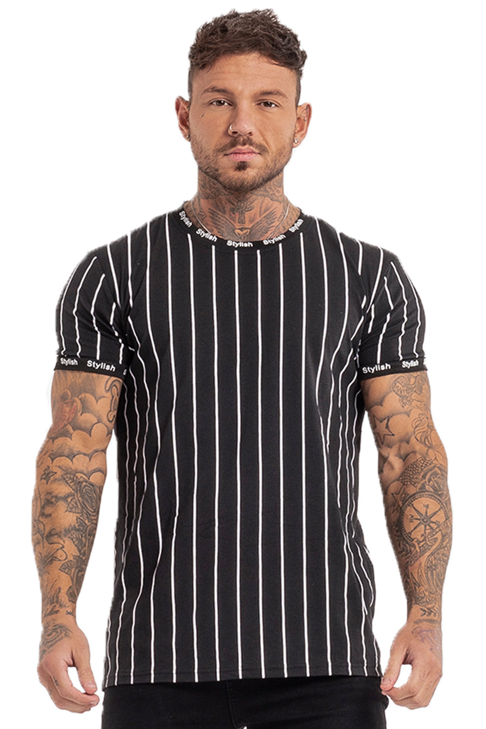 Mens Crew Neck T-Shirts - Black