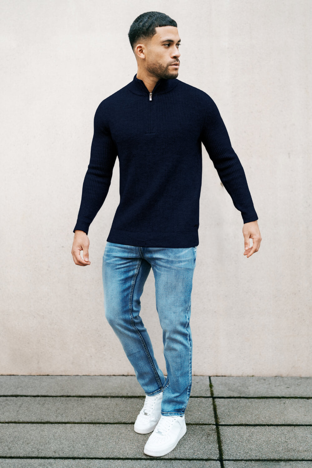 Men's Casual Sweater - Half Turtleneck