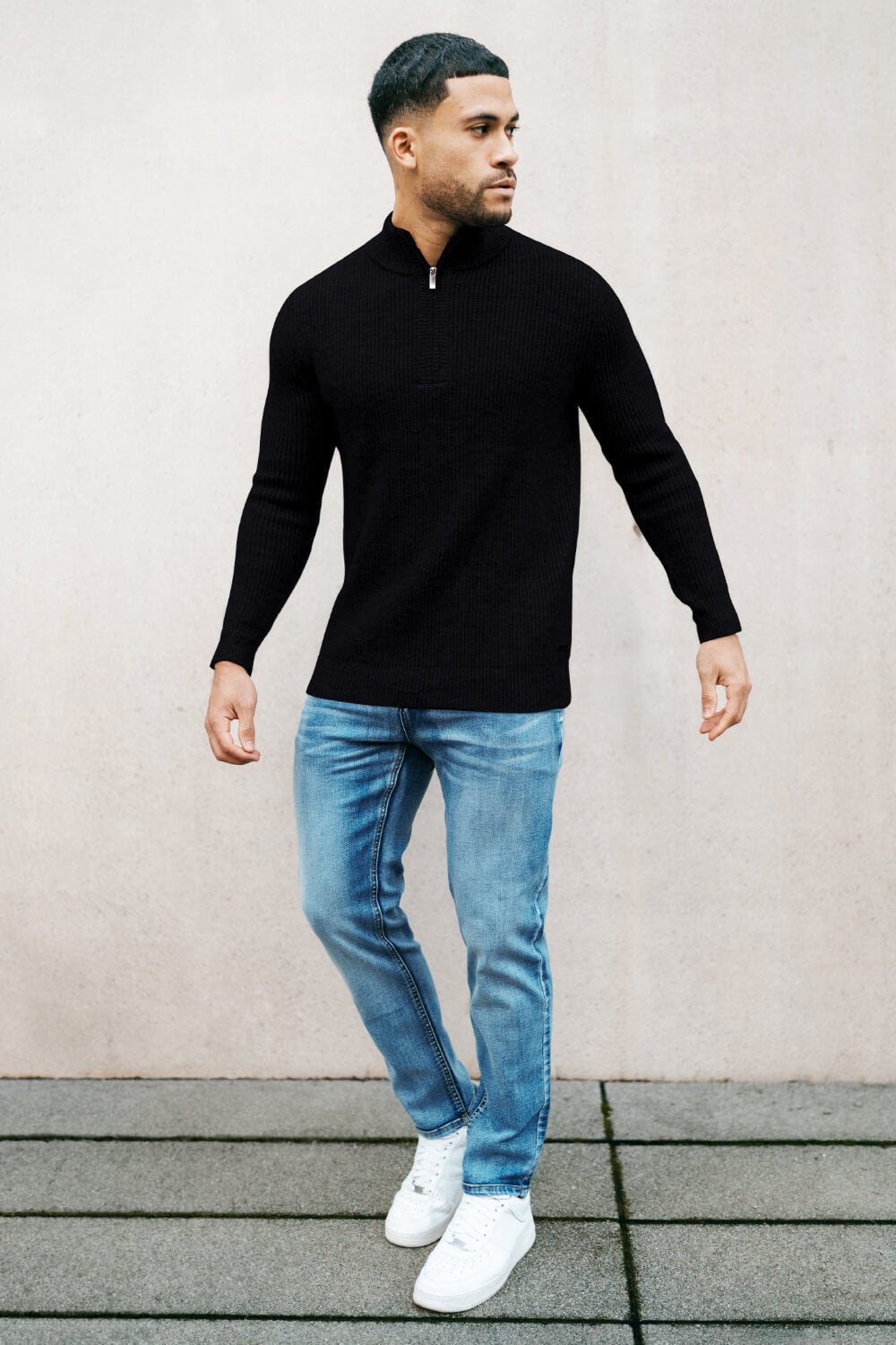 Men's Casual Sweater - Half Turtleneck