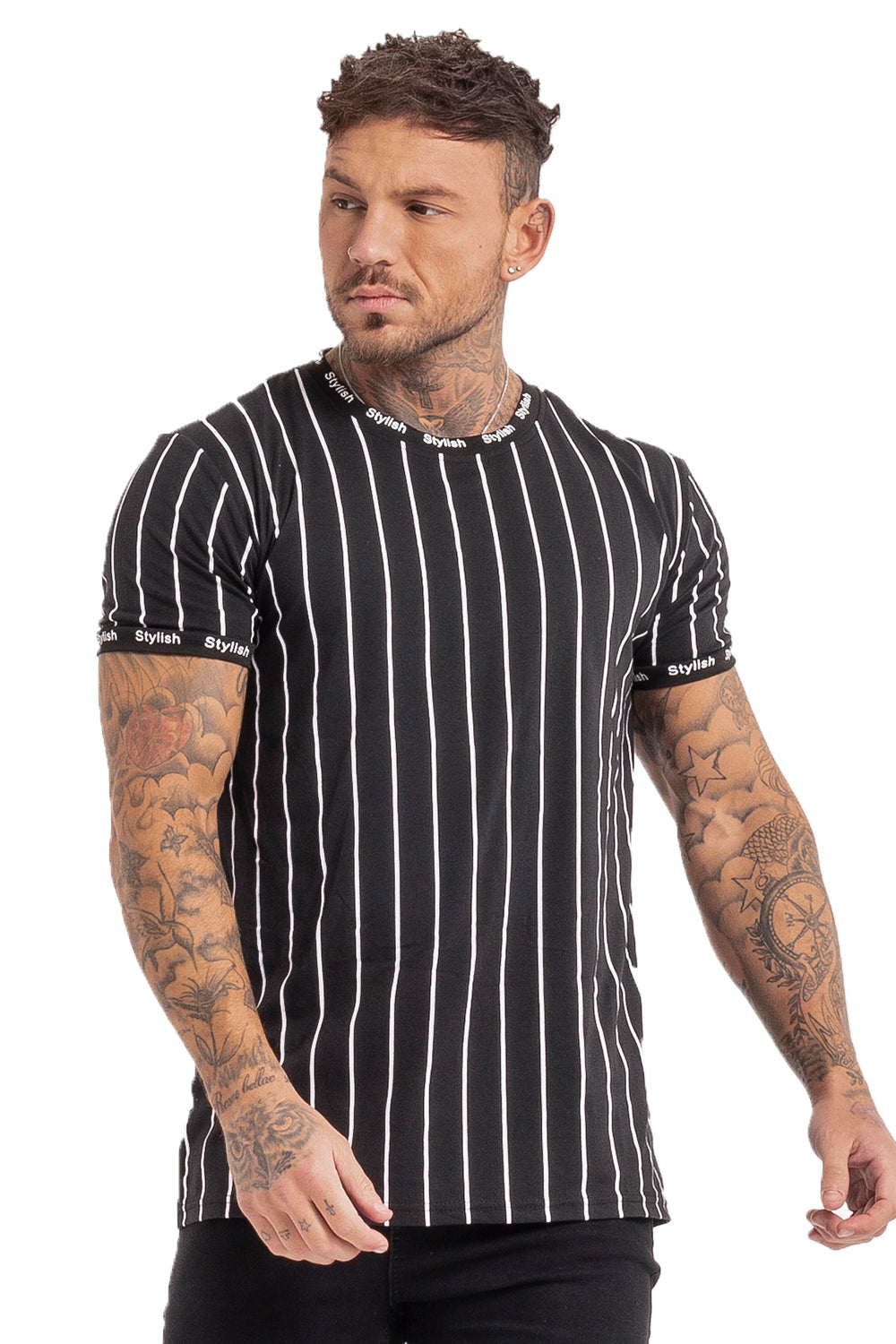 Mens Crew Neck T-Shirts - Black
