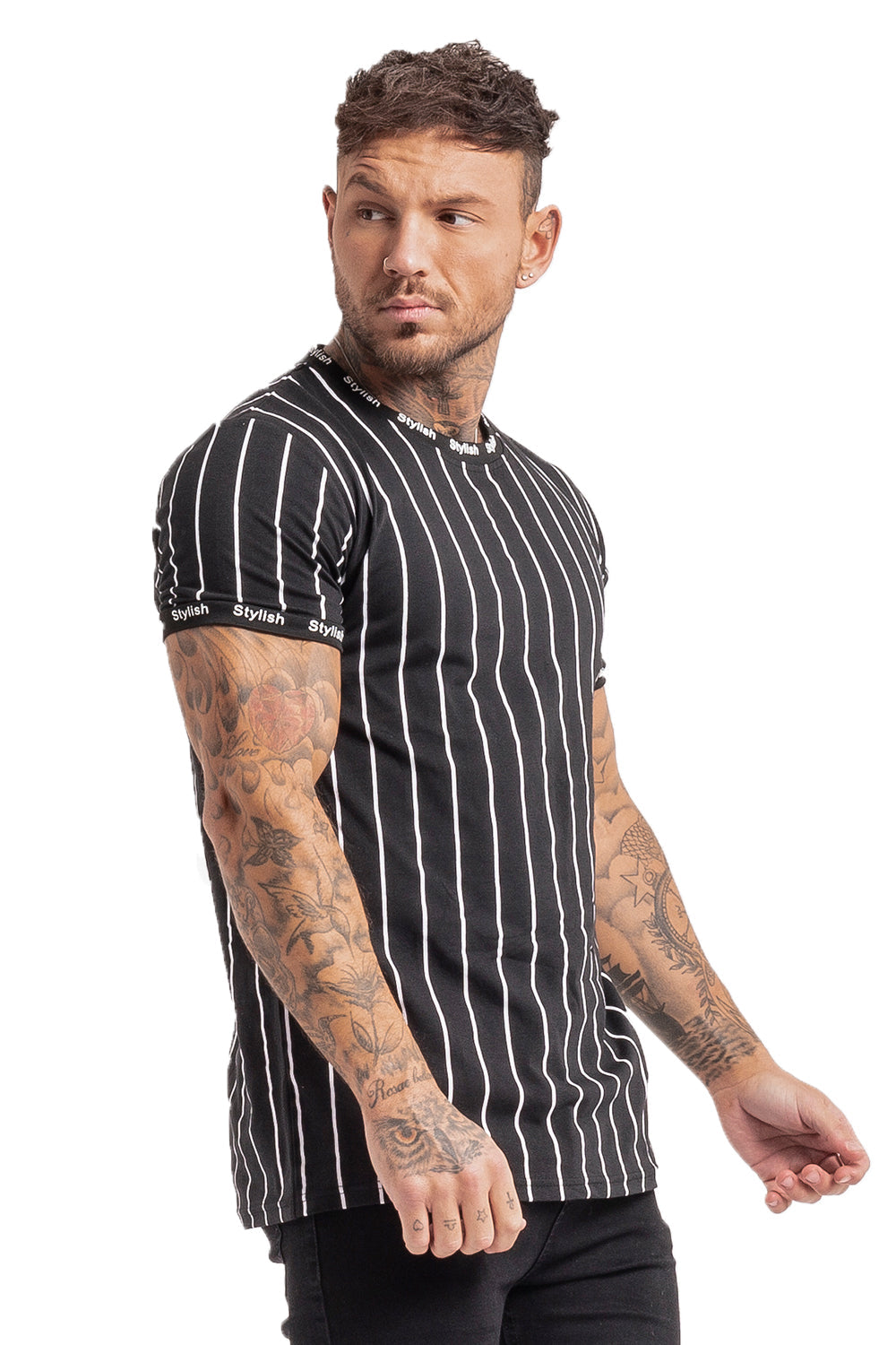 Mens Crew Neck T-Shirts - Black