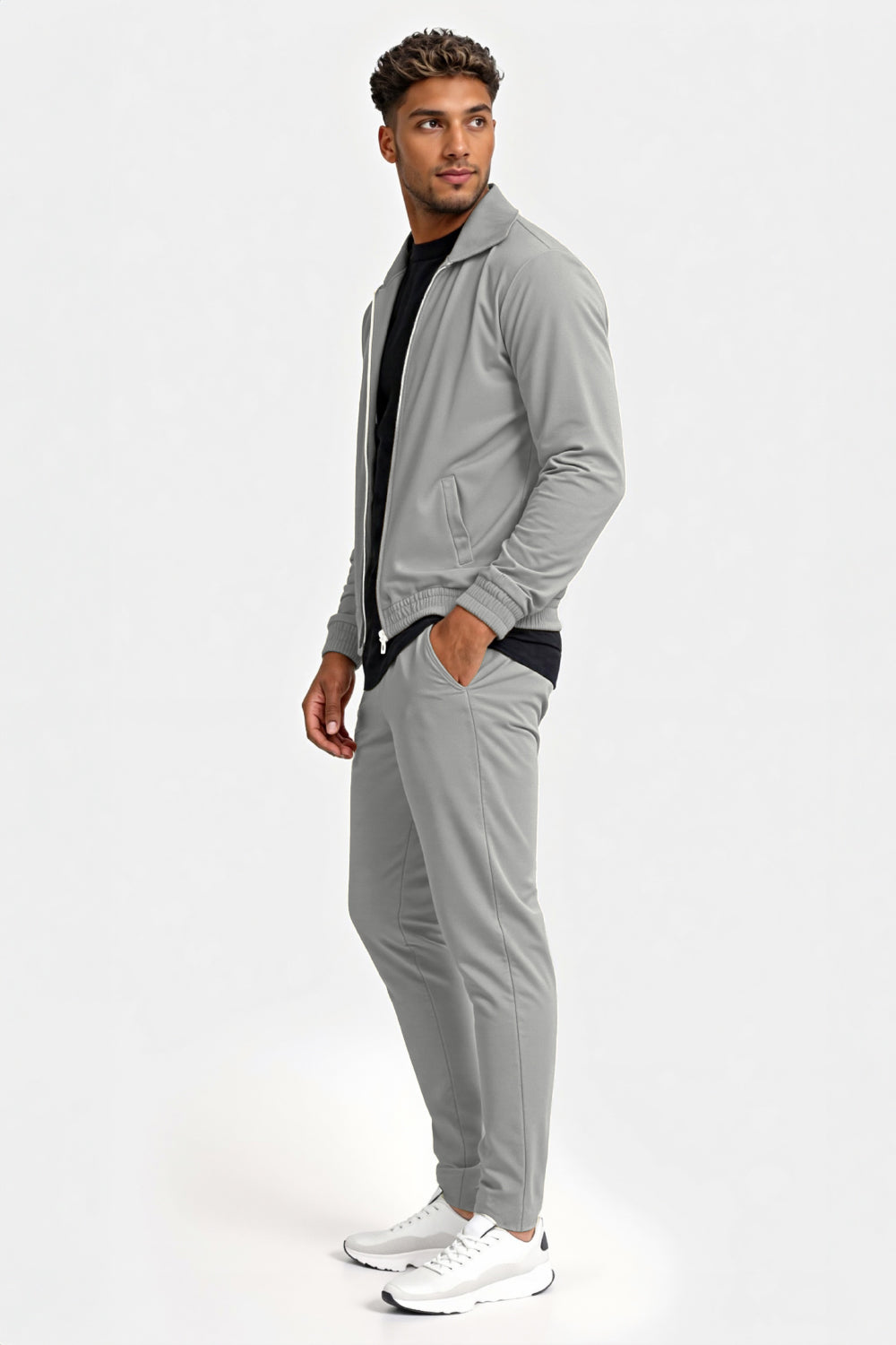 Men's Casual Set - Light Grey