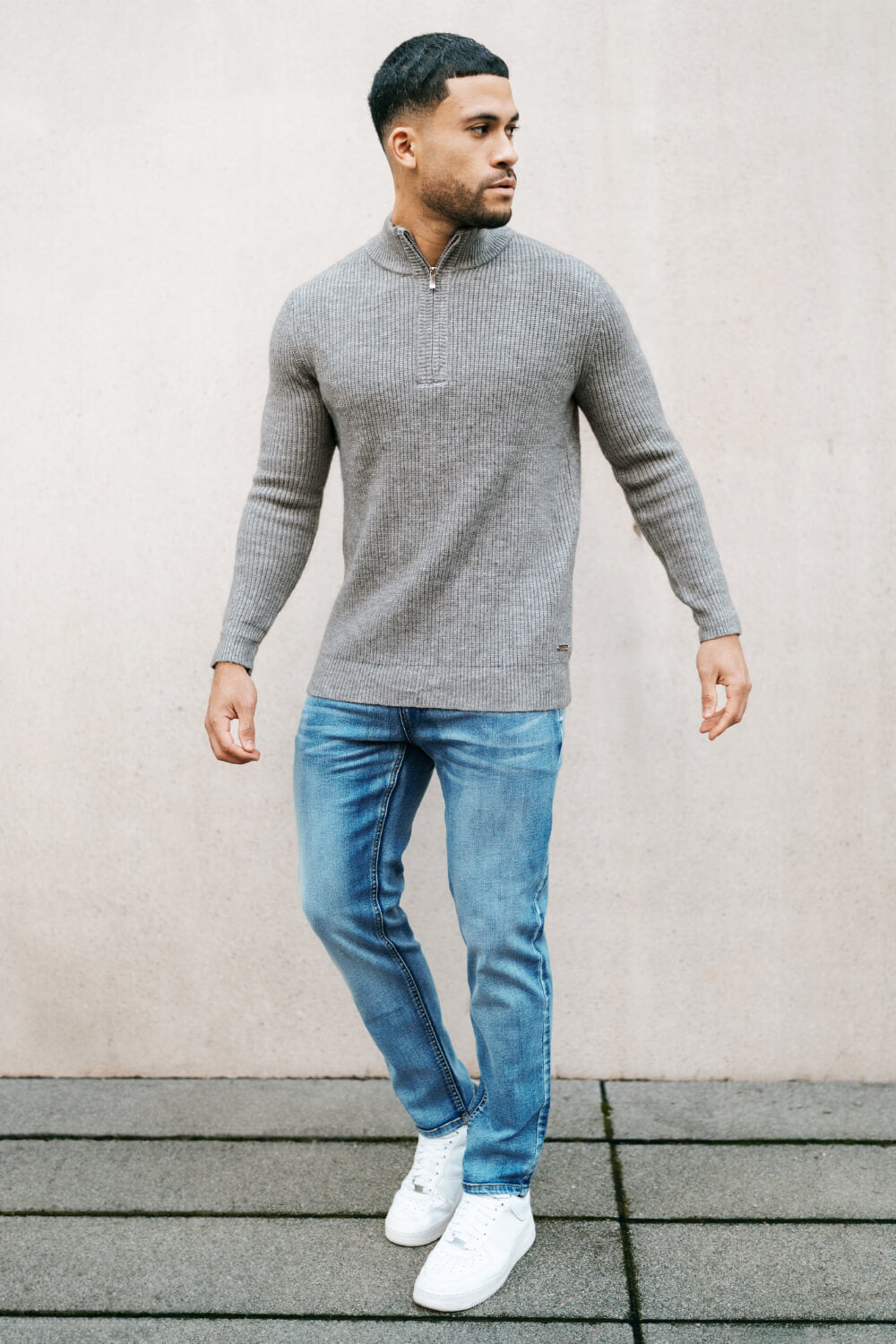 Men's Casual Sweater - Half Turtleneck