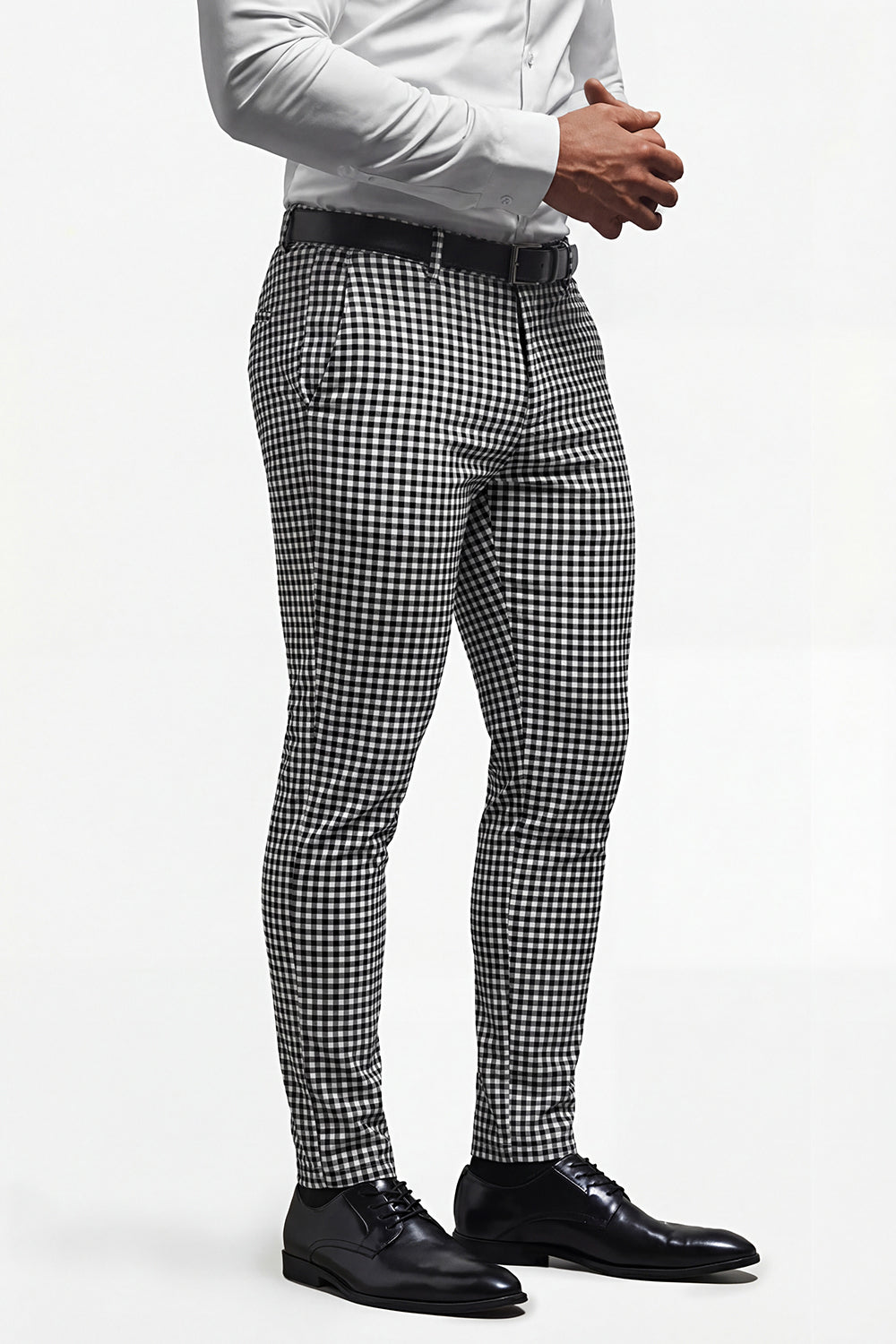 Men's Plaid Pant - Black & White