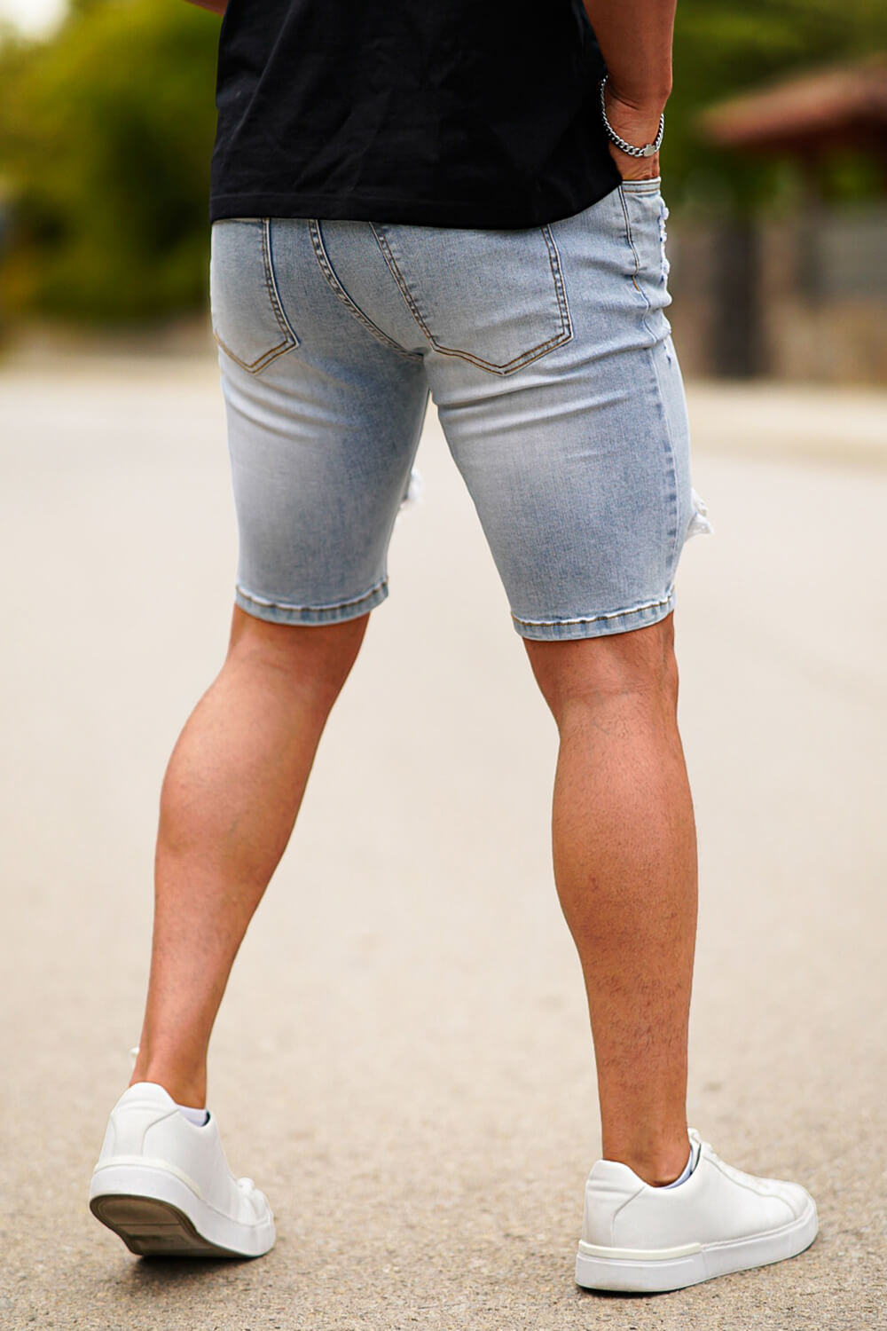 Men's Ripped Short - Blue