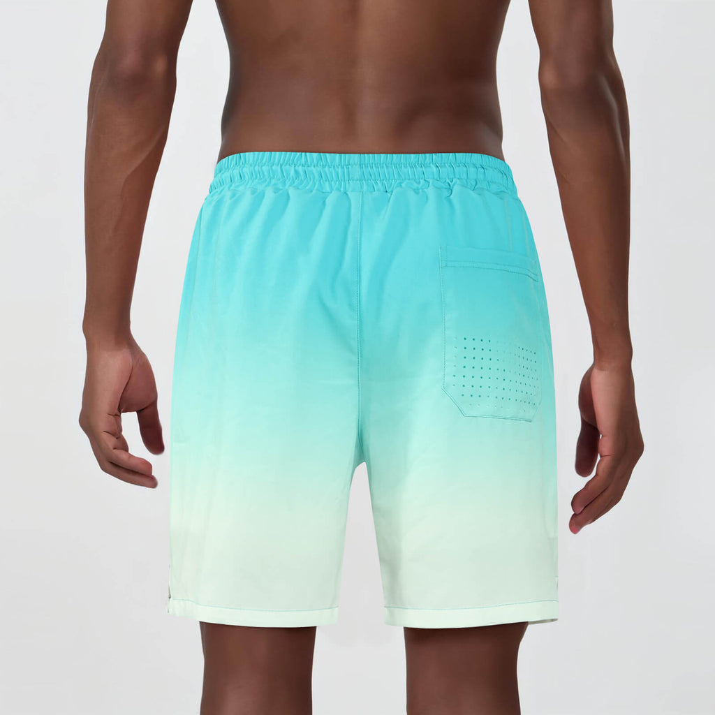 Mens Swim Trunk - Blue Gradient