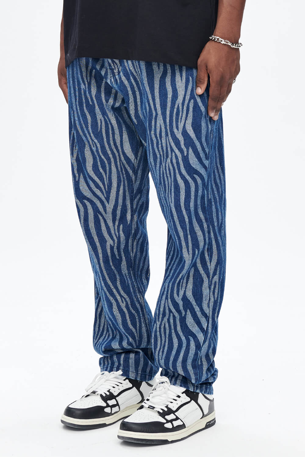 Men's Loose Jean - Texture & Blue
