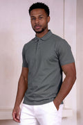 Men's Mercerized Cotton Short-Sleeved Polo Shirt - Grey