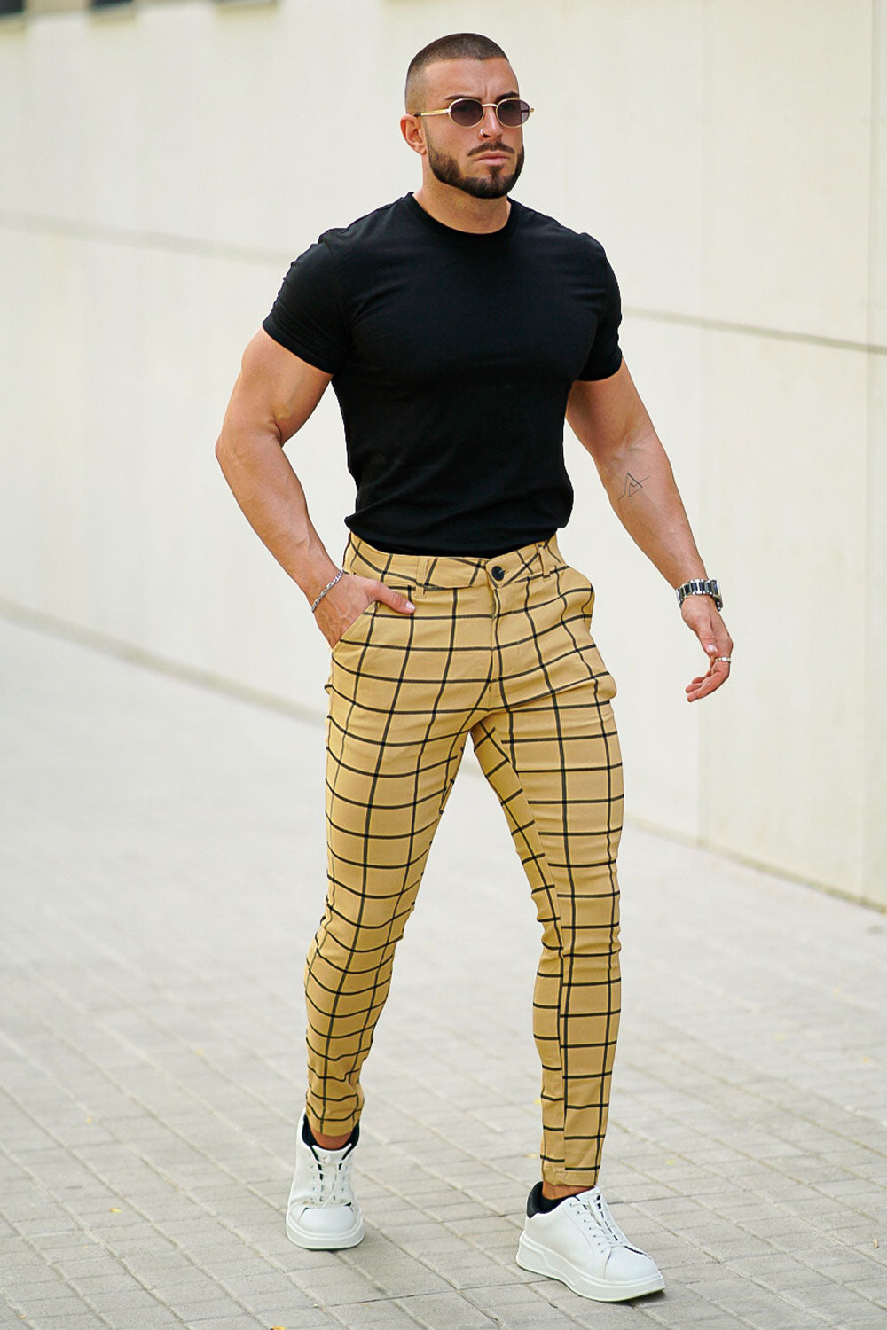 Men's Yellow Pant - Lattice