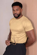 Men's Mercerized Cotton T-Shirt - Light Khaki