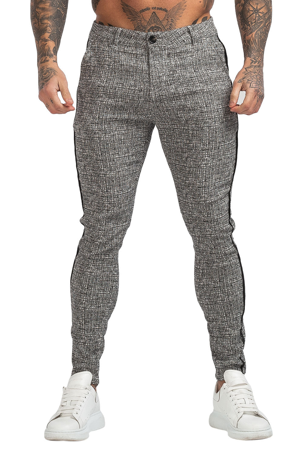 Men's Grey Skinny Pant - Marble Grain