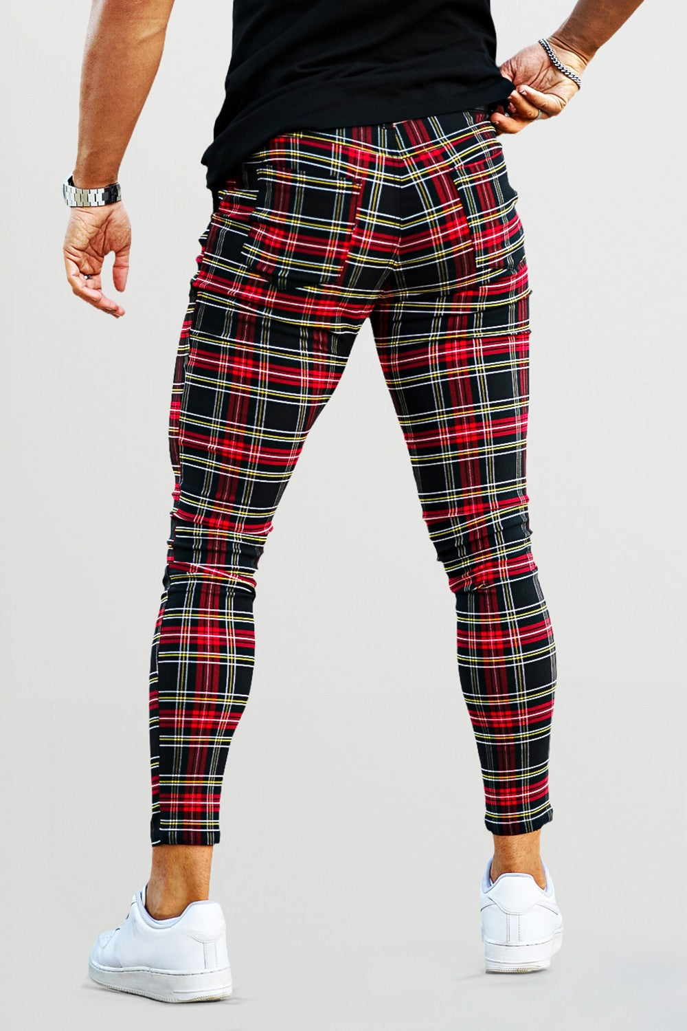 Men's Plaid Pant - Red & Yellow