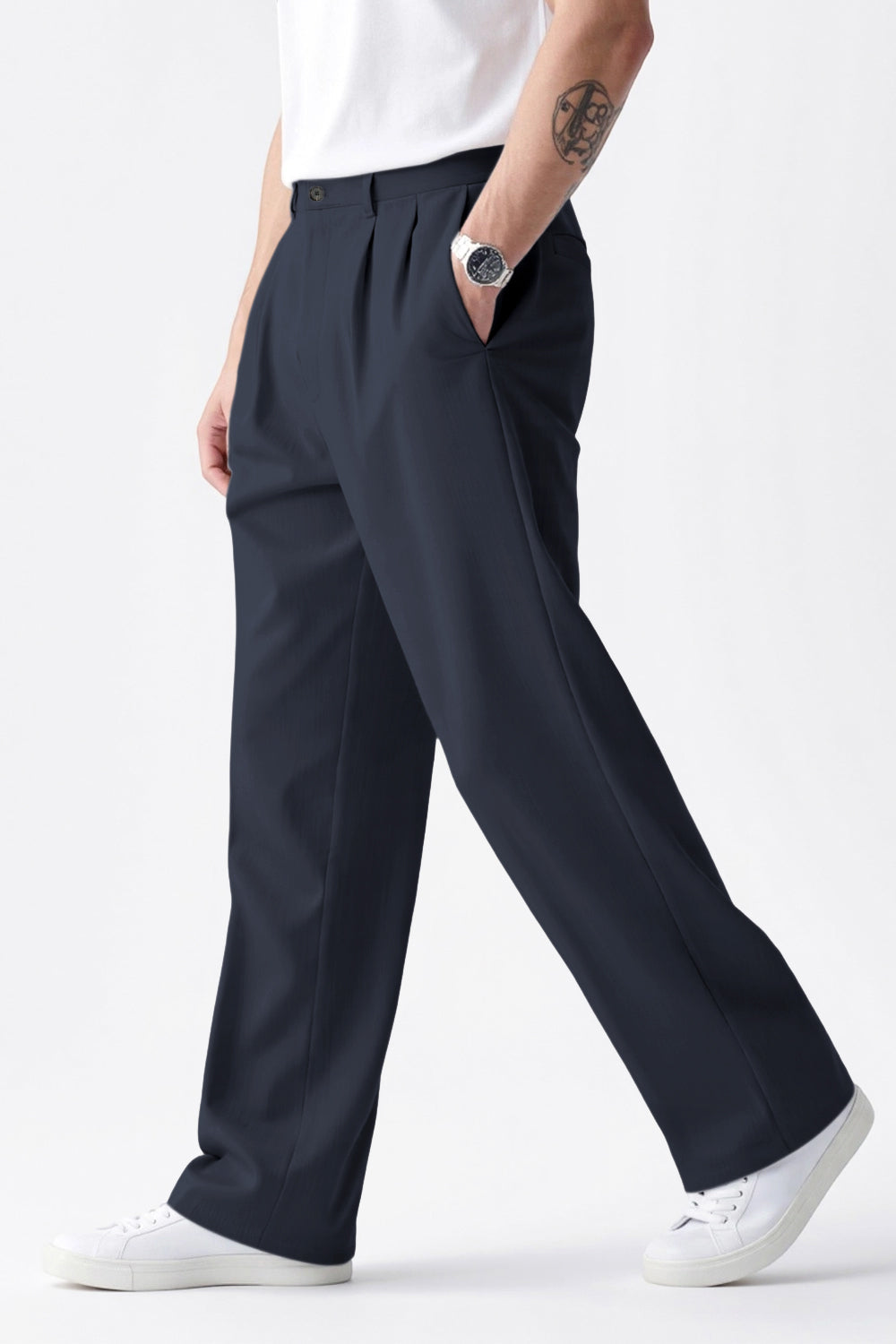 Men's Relaxed Baggy Pant - Dark Blue
