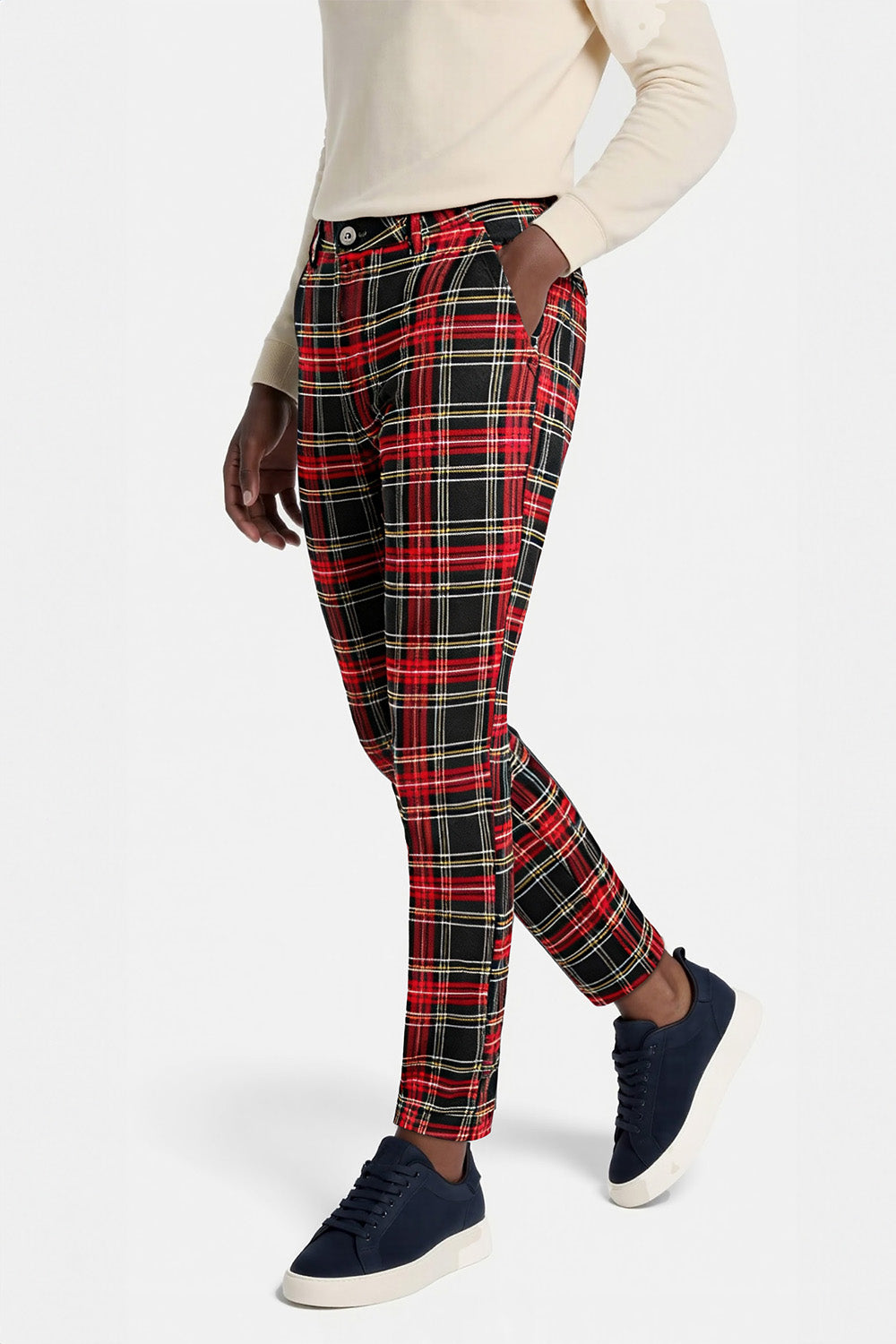 Men's Plaid Pant - Red & Yellow