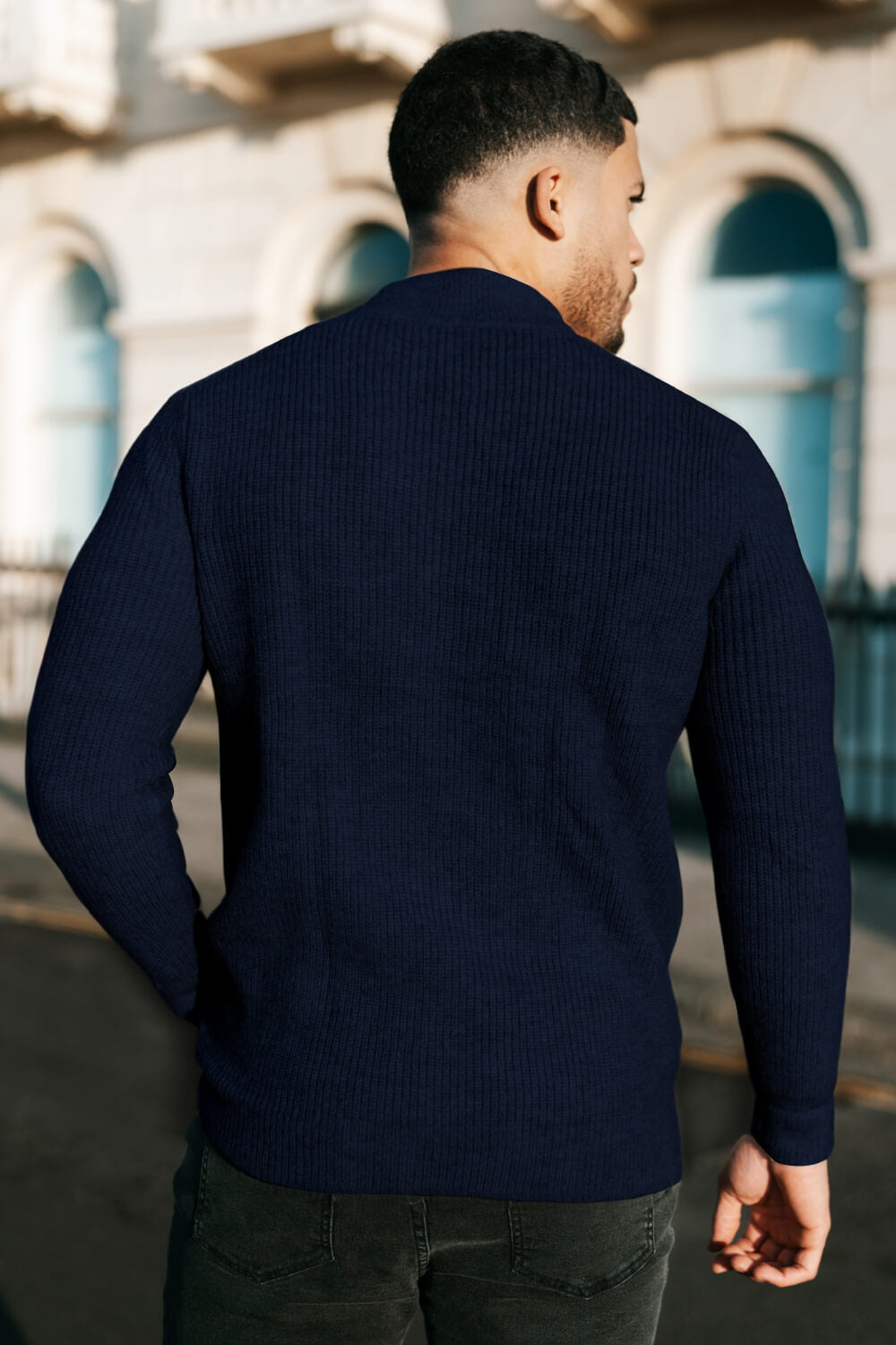 Men's Casual Sweater - Half Turtleneck