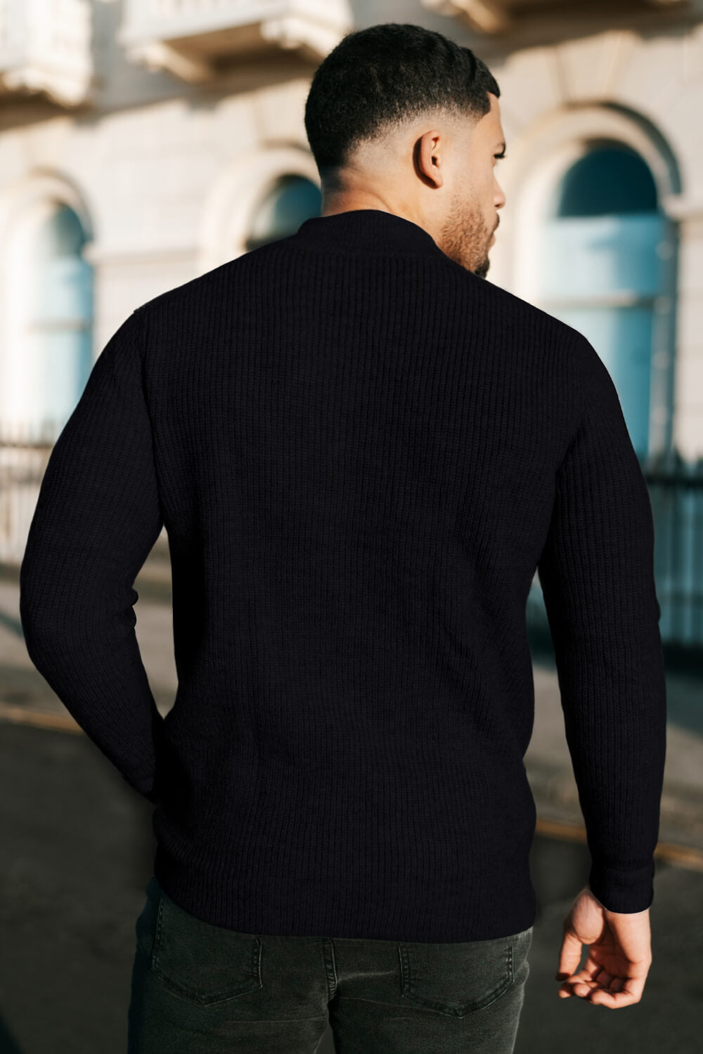Men's Casual Sweater - Half Turtleneck
