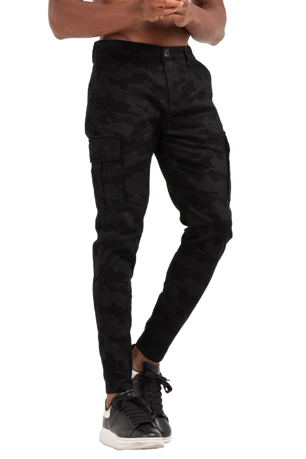 Mens Black Camouflags Pant