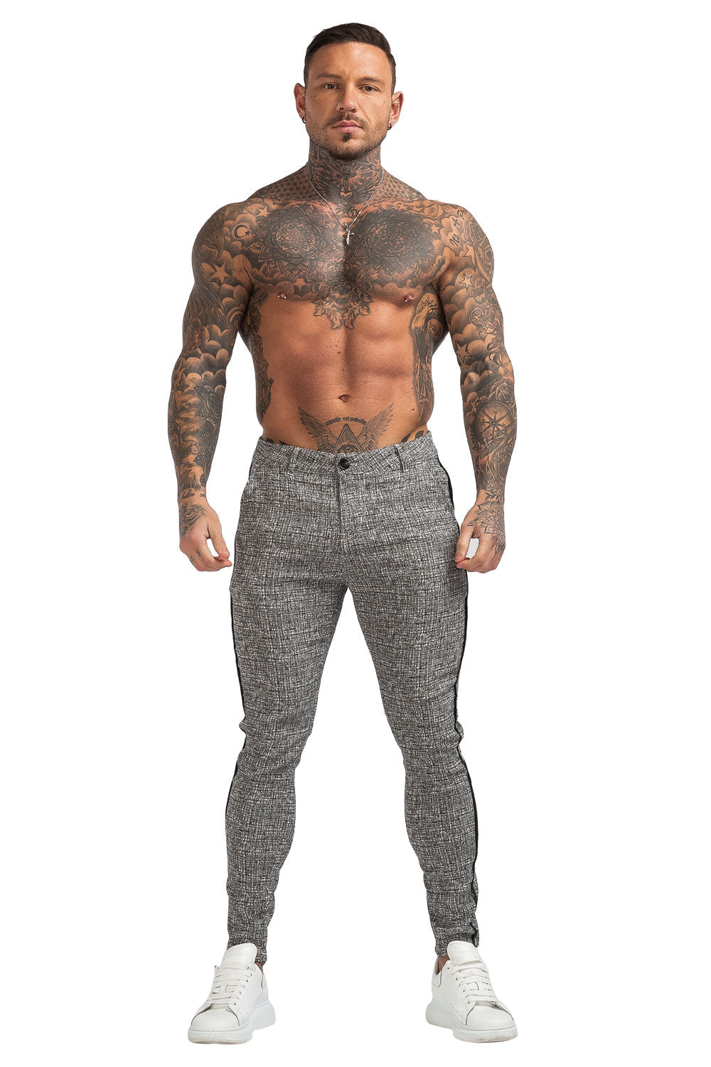 Men's Grey Skinny Pant - Marble Grain