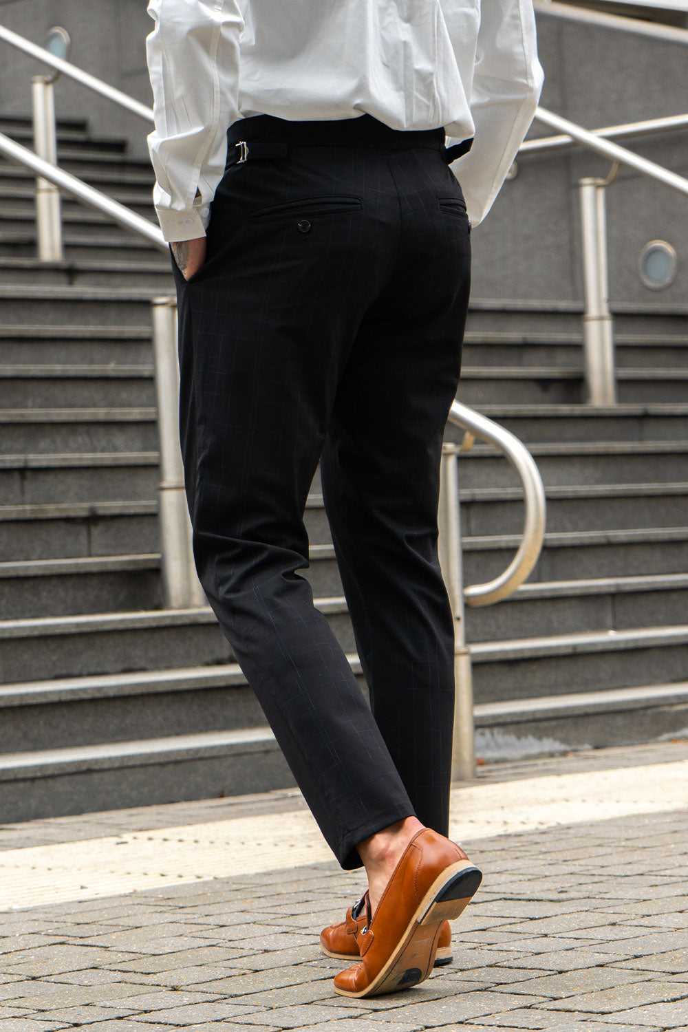 Mens Dress Pants Slim Fit hightStretch Fashion Pant