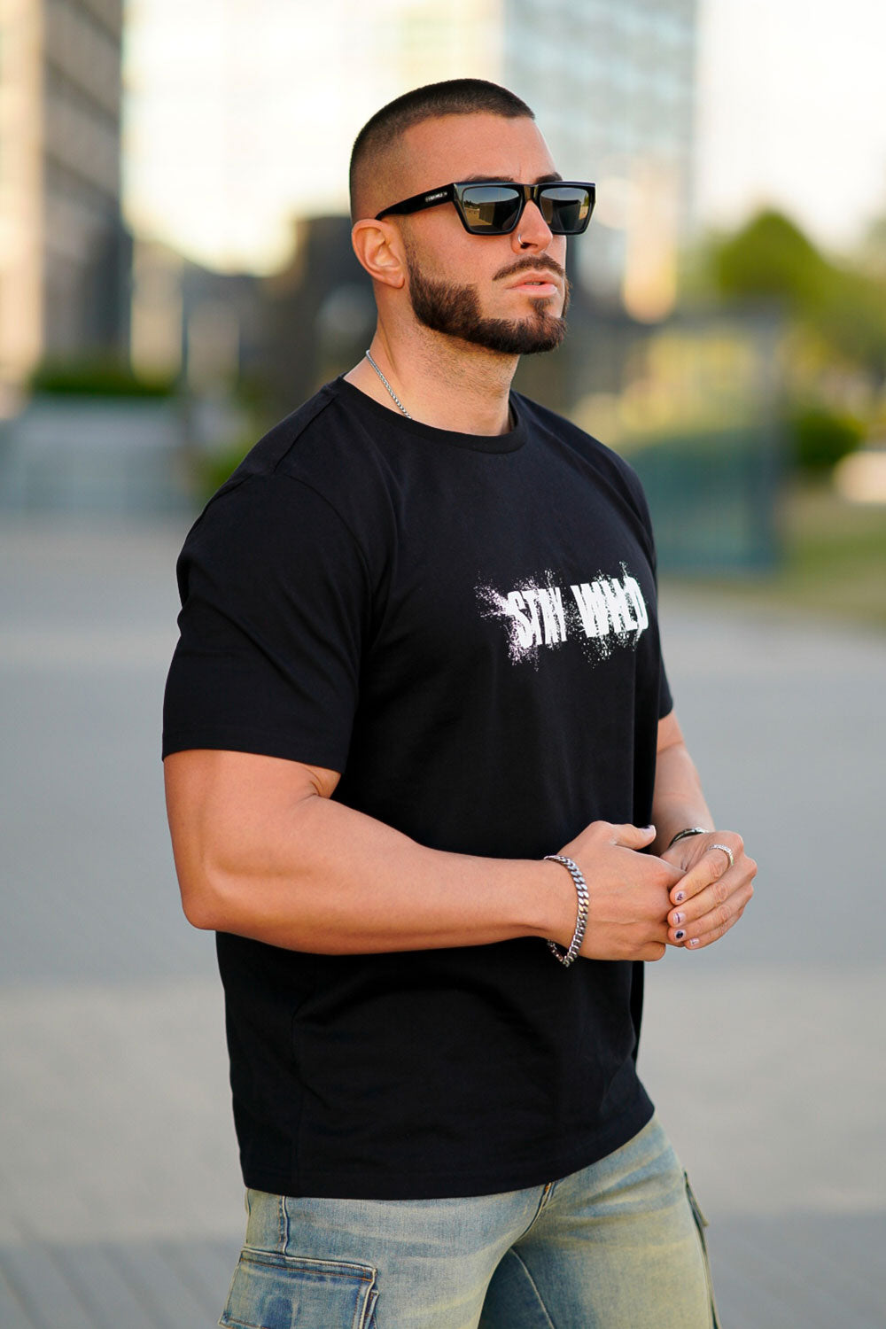 Men's Black Round Neck T-Shirt