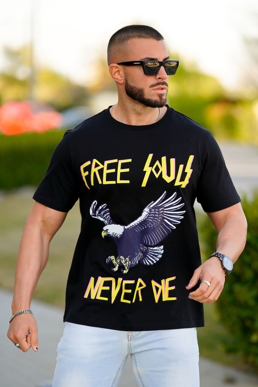 Men's Black Short-Sleeve