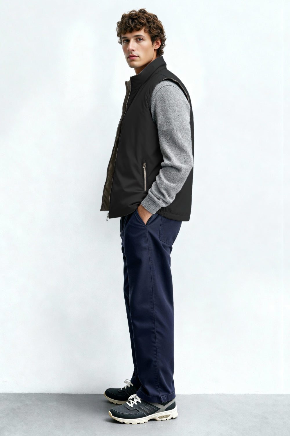 Men's Reversible Vest - Black