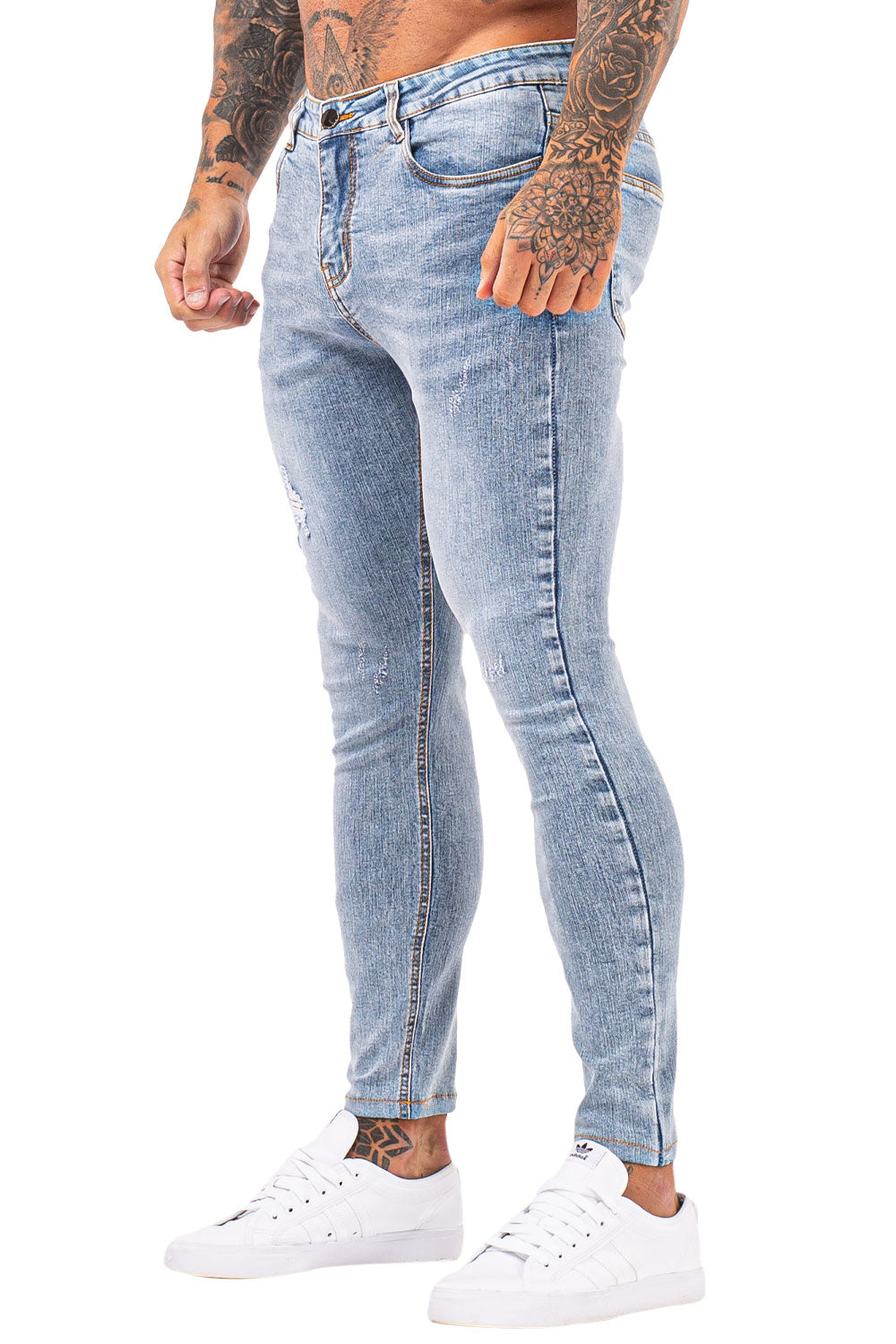Make old vintage jeans-Light Blue