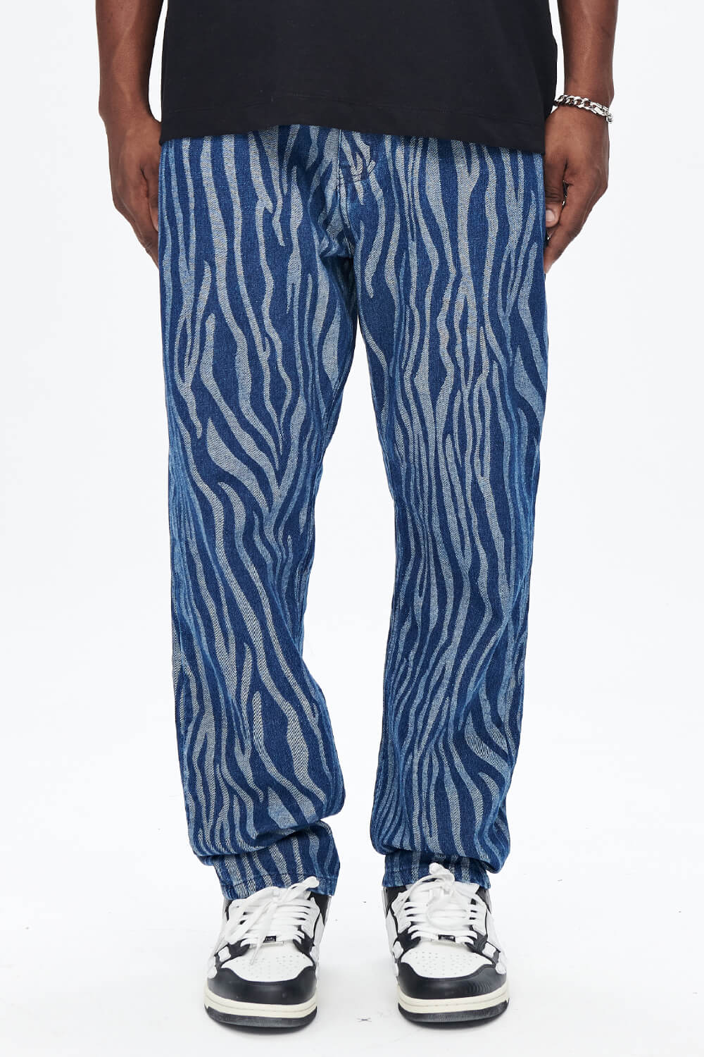 Men's Loose Jean - Texture & Blue