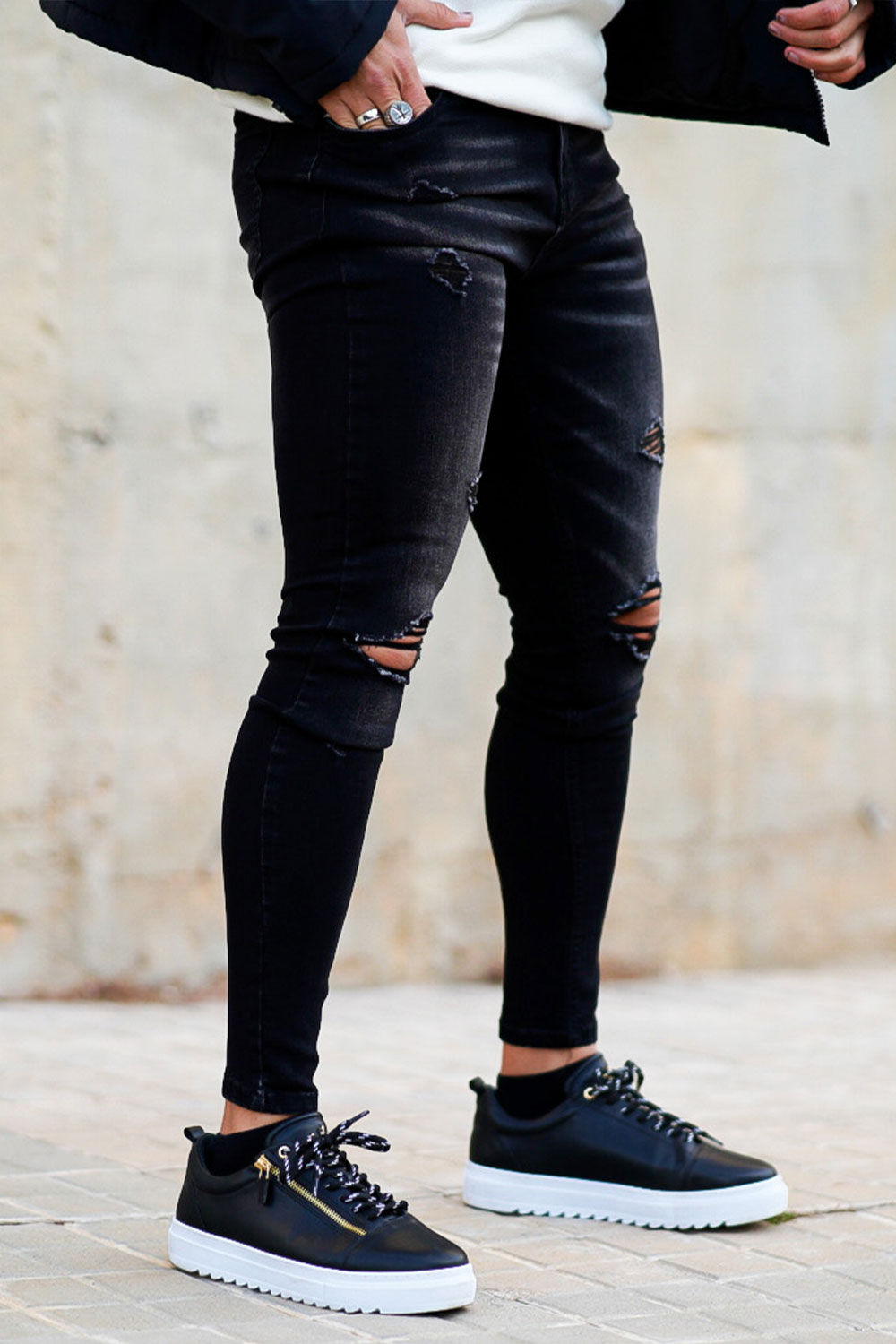 Black Ripped Men's Skinny Jean