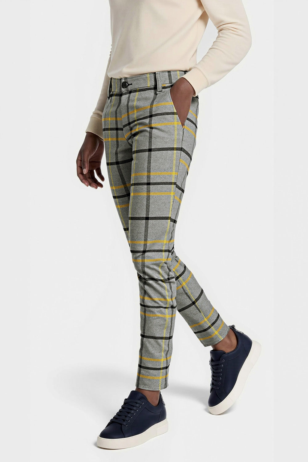 Men's Striped Skinny Pant - Grey
