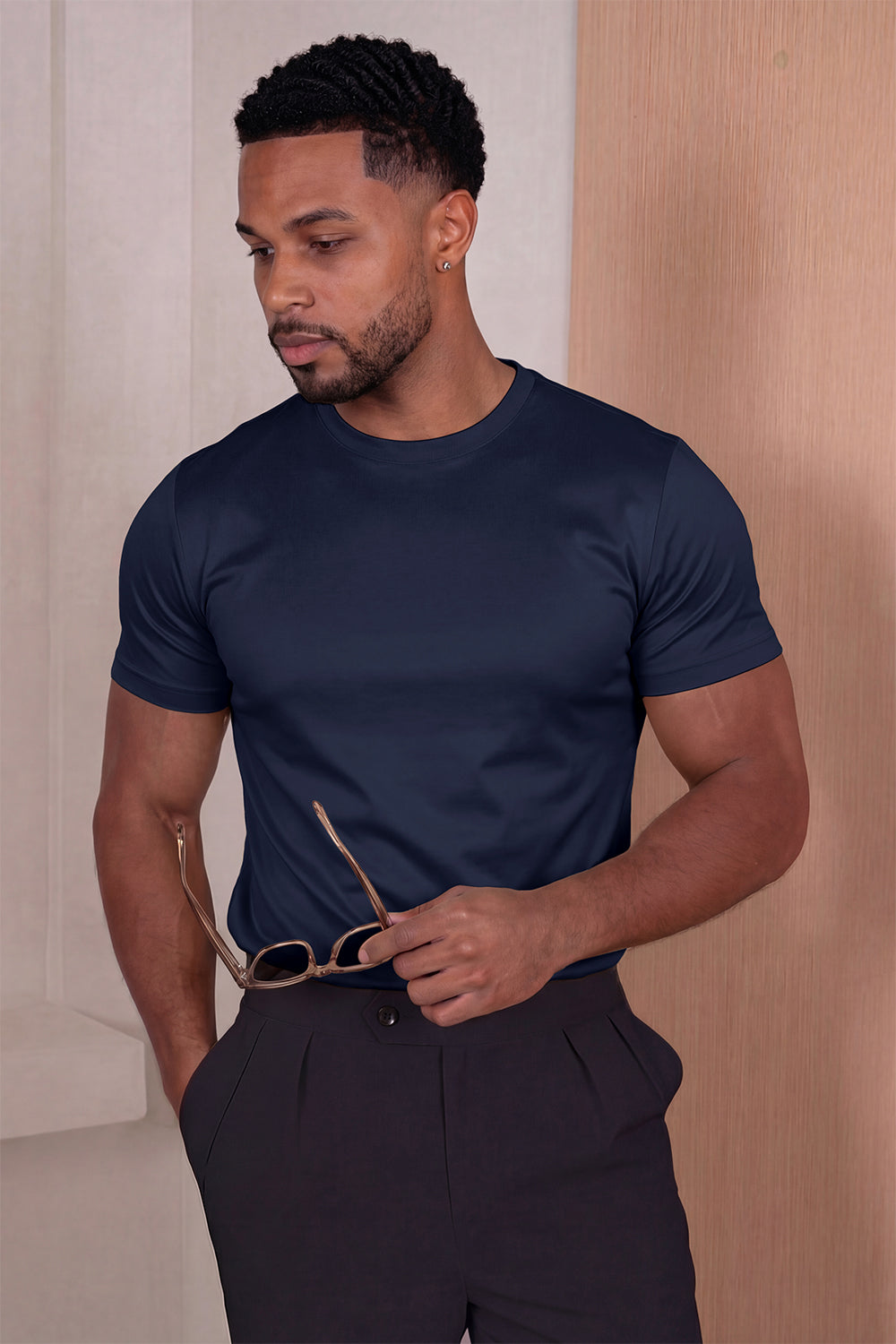 Men's Mercerized Cotton T-Shirt - Royal Blue