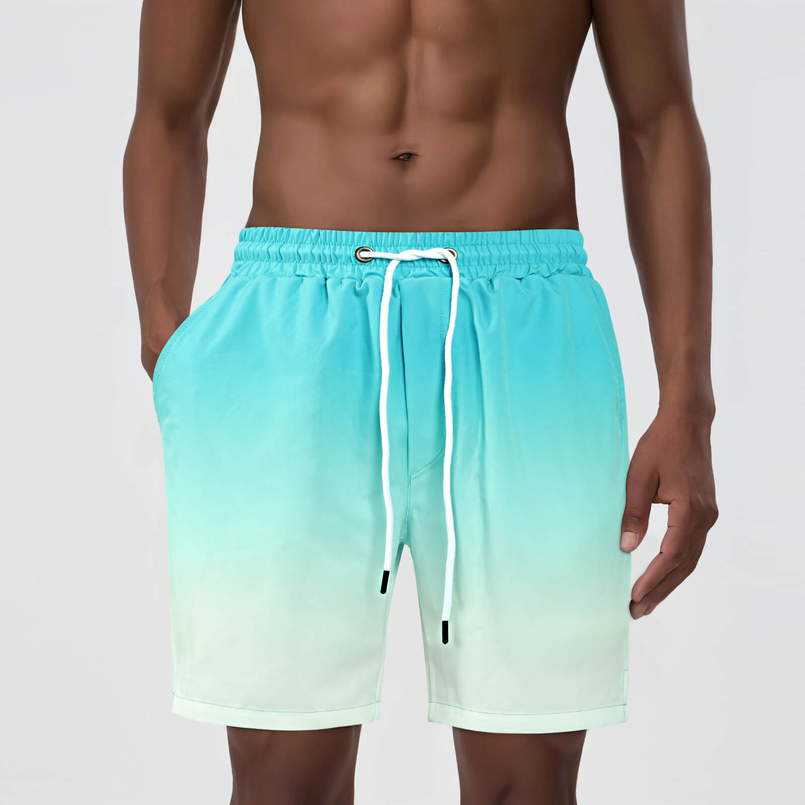 Mens Swim Trunk - Blue Gradient