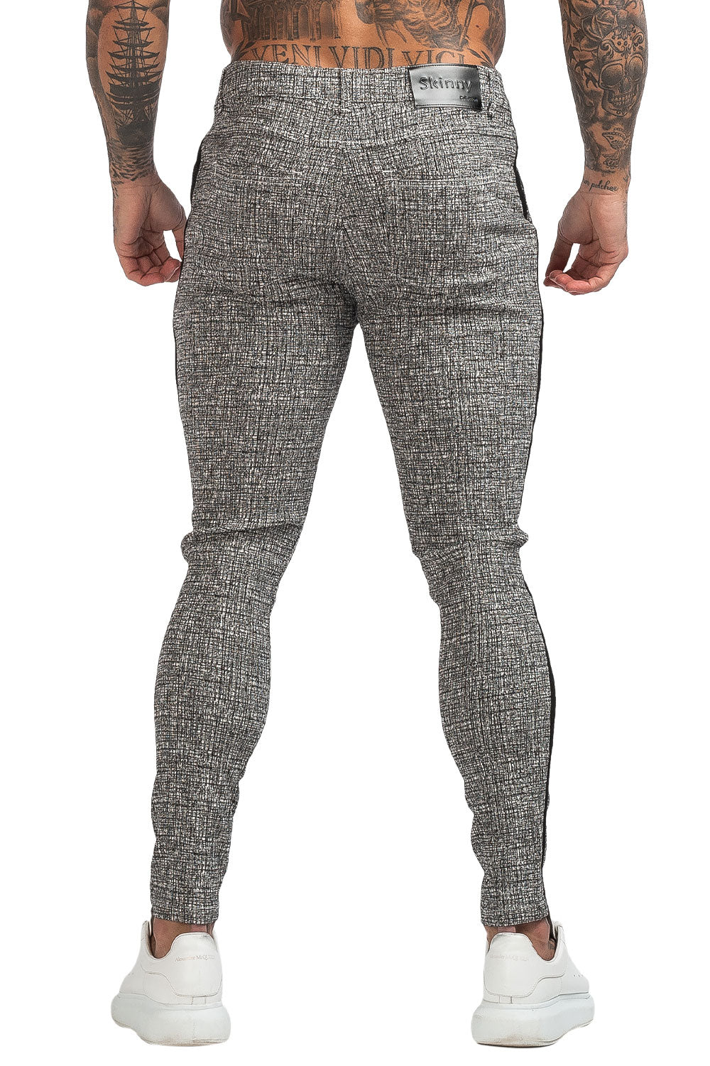 Men's Grey Skinny Pant - Marble Grain