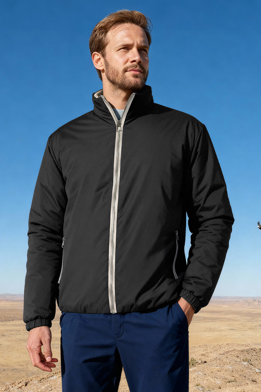 Men's Reversible Coat - Black