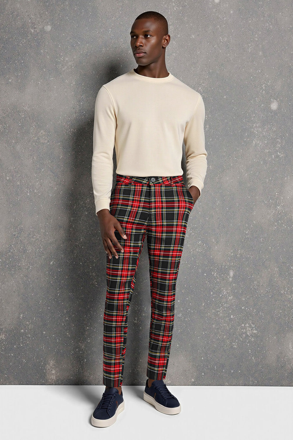 Men's Plaid Pant - Red & Yellow