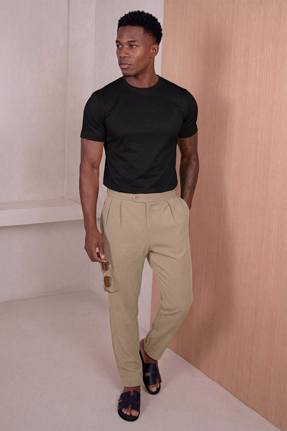 Men's Mercerized Cotton T-Shirt - Black