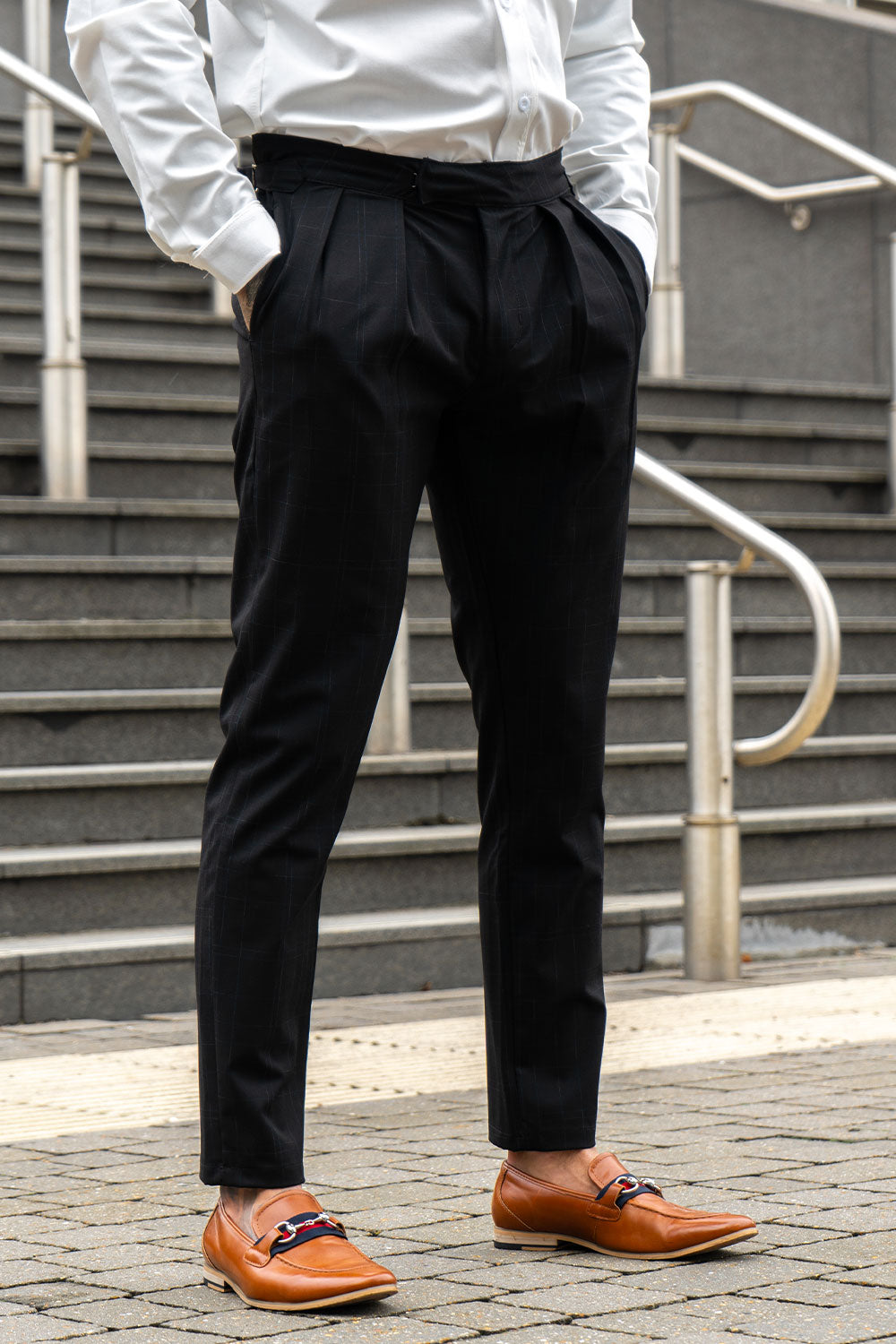 Mens Dress Pants Slim Fit hightStretch Fashion Pant