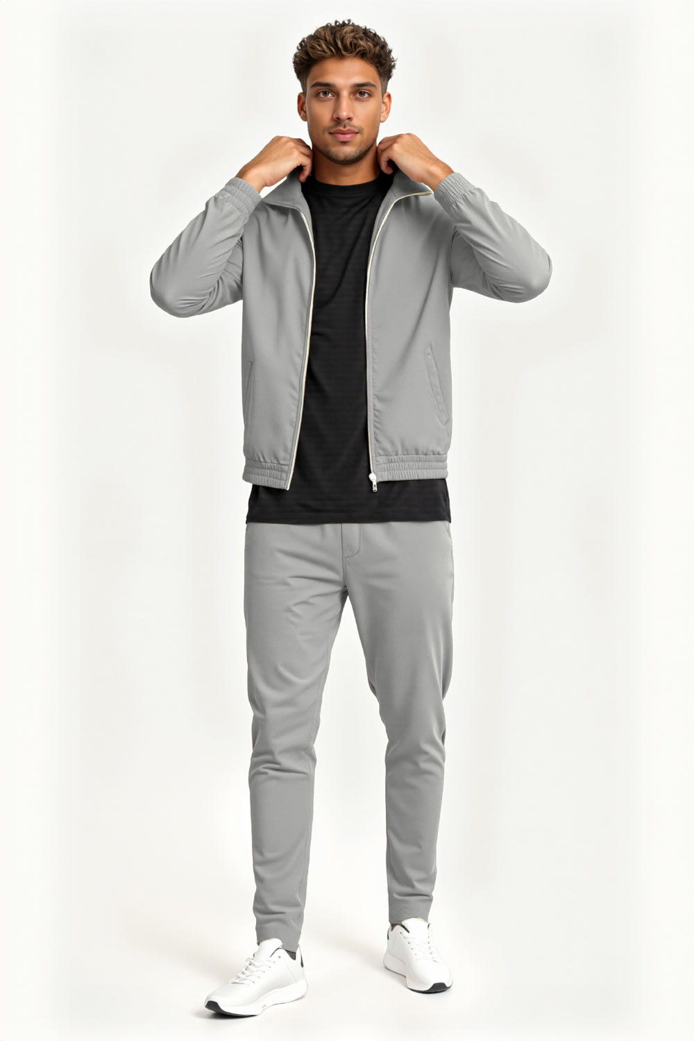 Men's Casual Set - Light Grey