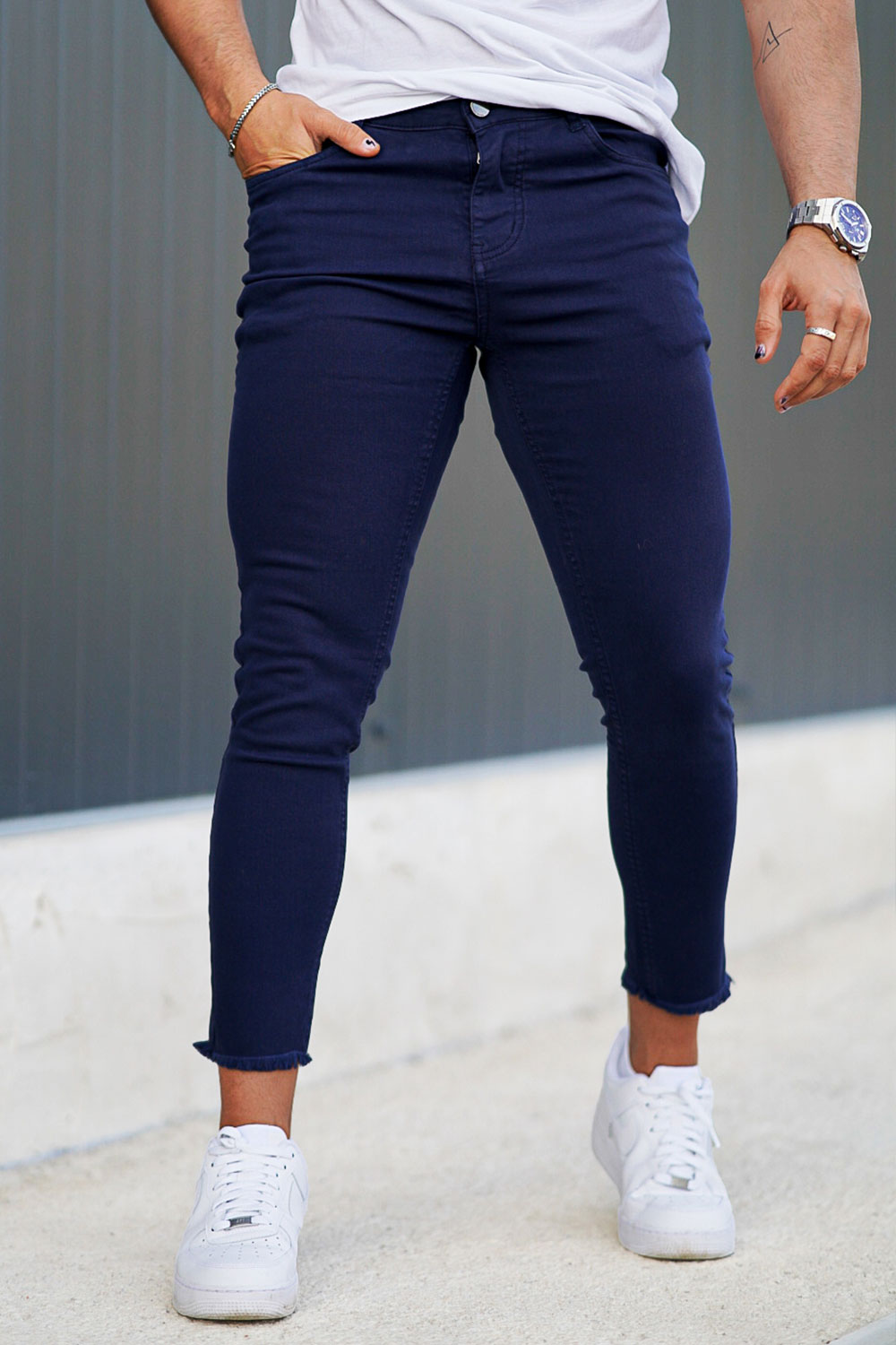 Navy Blue Stretch Jean