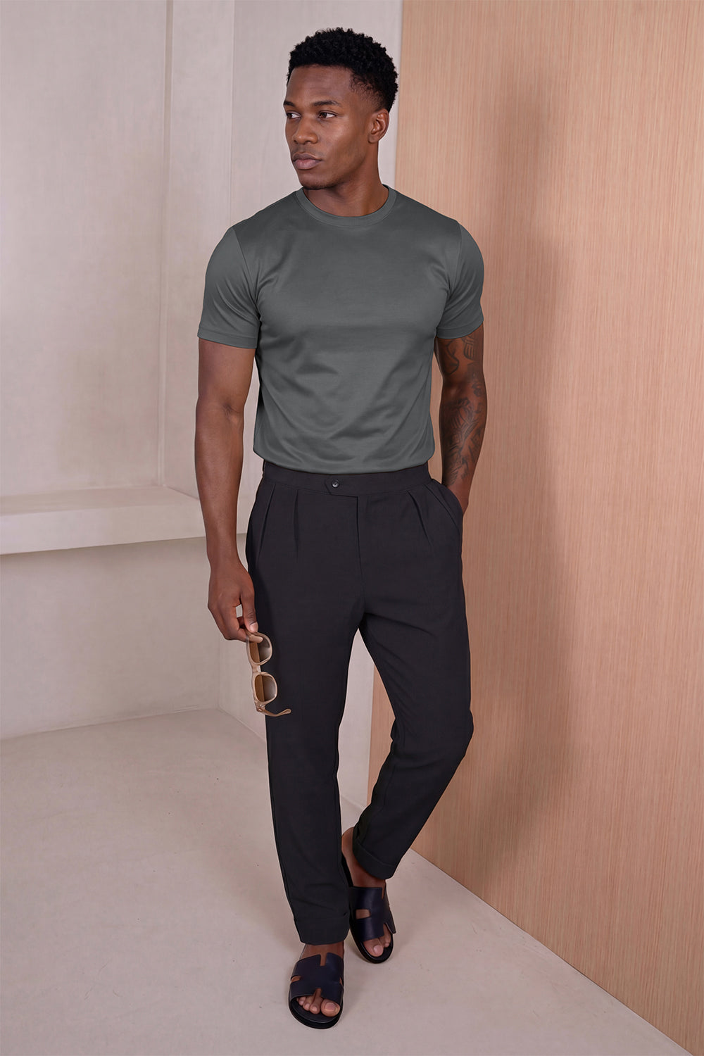 Men's Mercerized Cotton T-Shirt - Grey