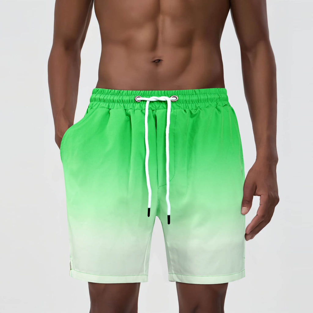 Mens Swim Trunk - Green Gradient