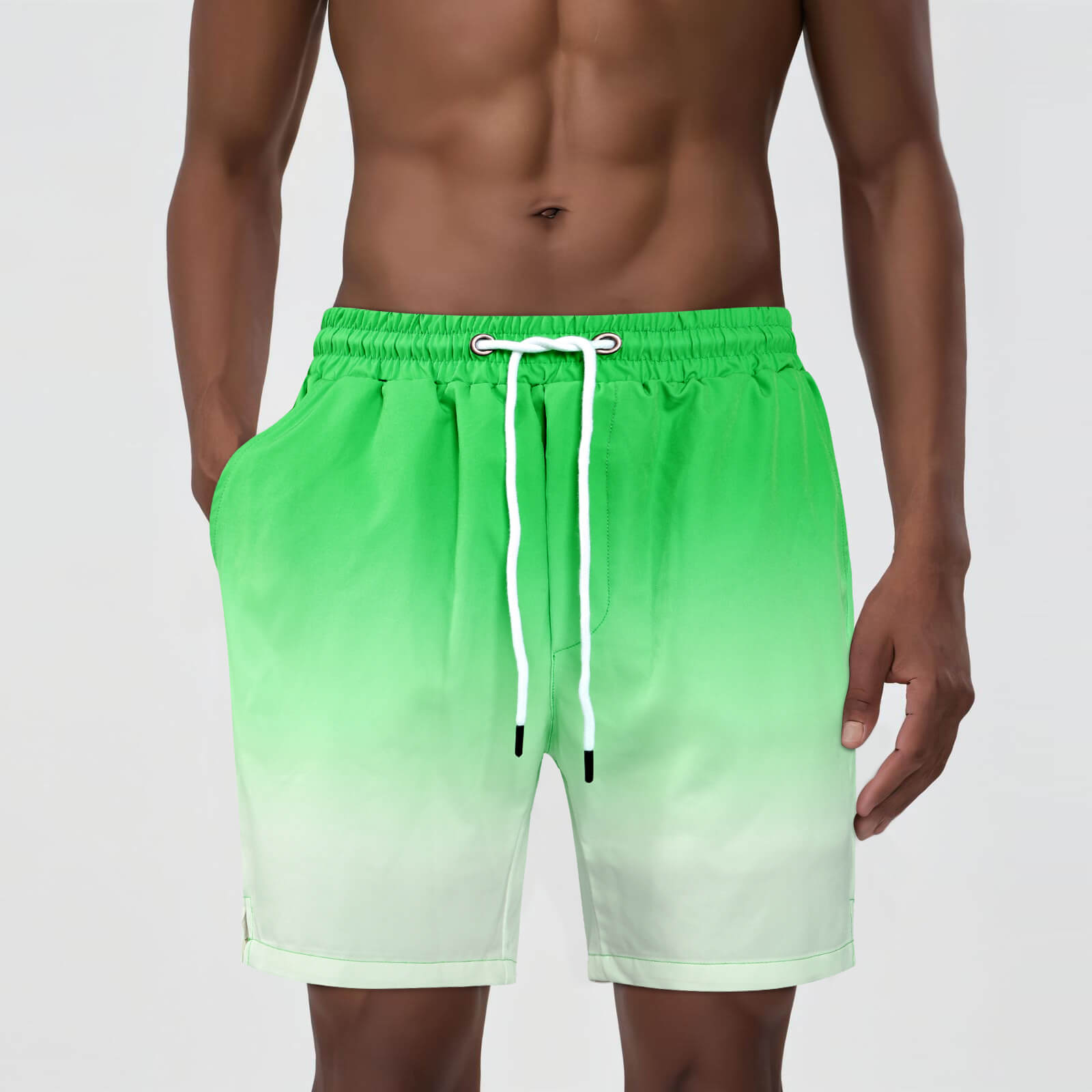 Mens Swim Trunk - Green Gradient