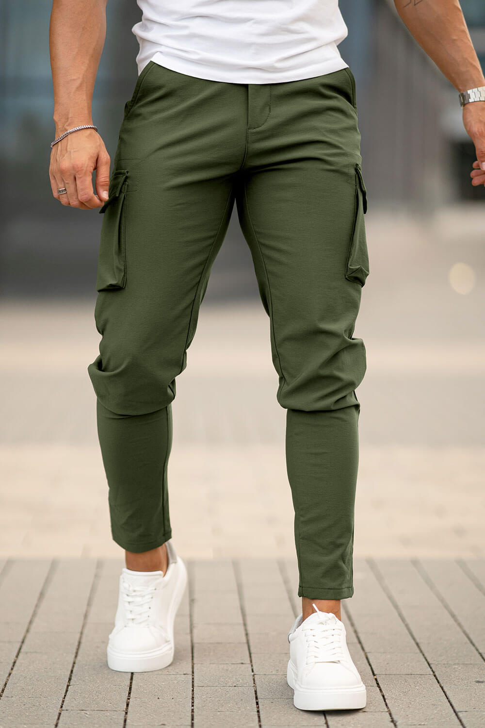 Men Casual Cargo Pant - Black