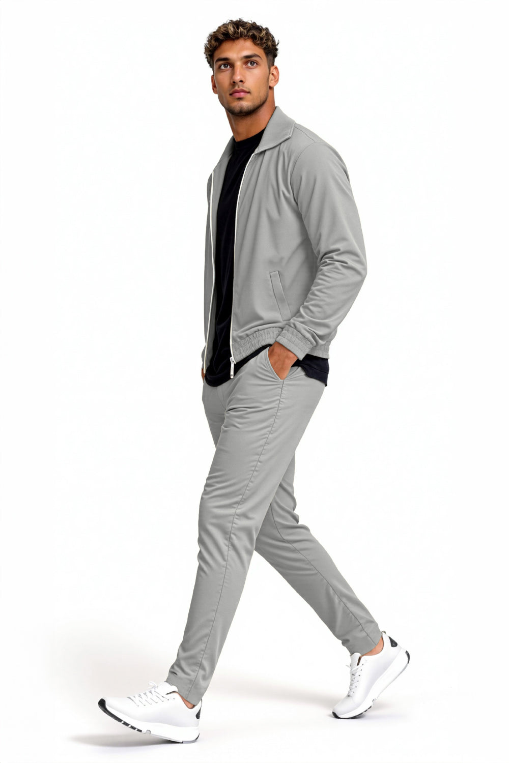 Men's Casual Set - Light Grey