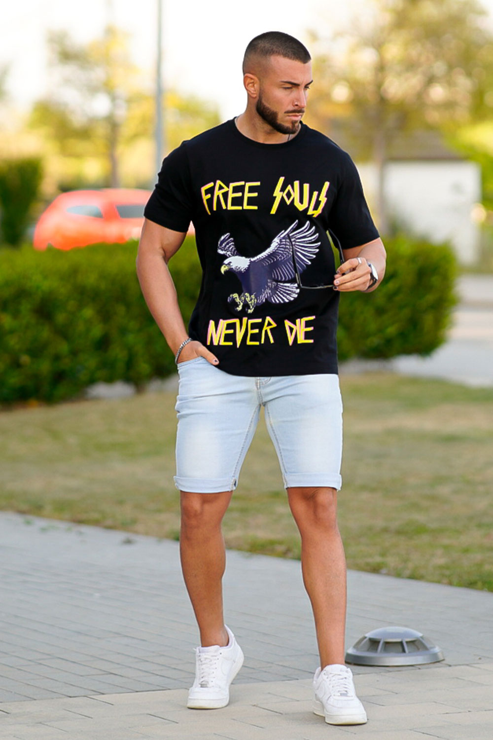 Men's Black Short-Sleeve