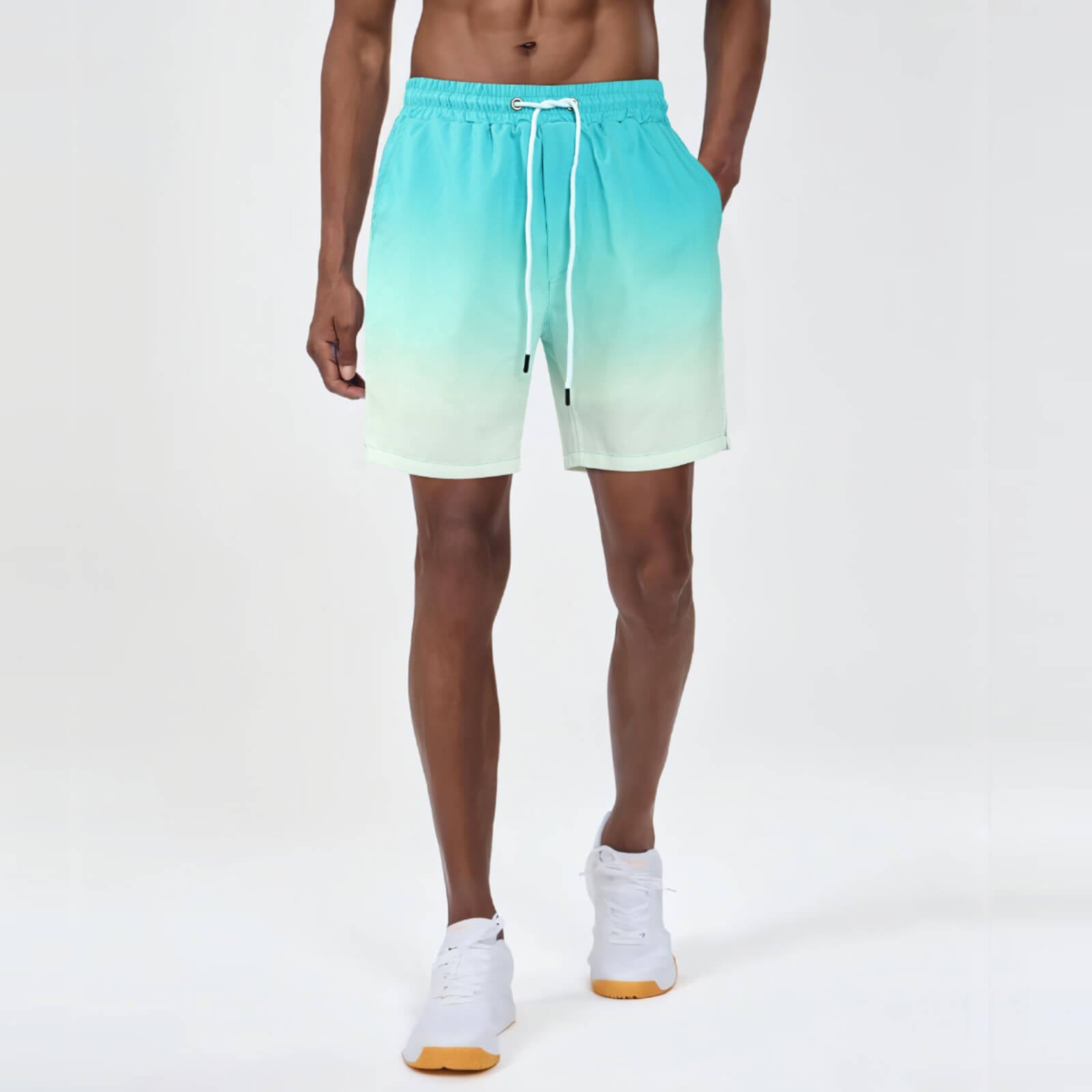 Mens Swim Trunk - Blue Gradient
