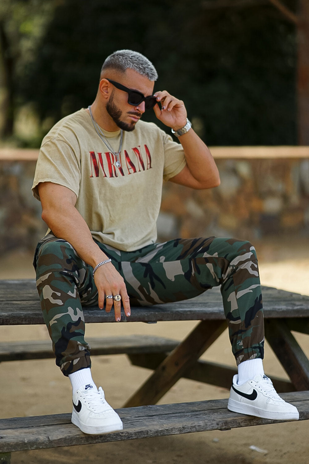 Men's Camouflage Cargo Pant - Army Green