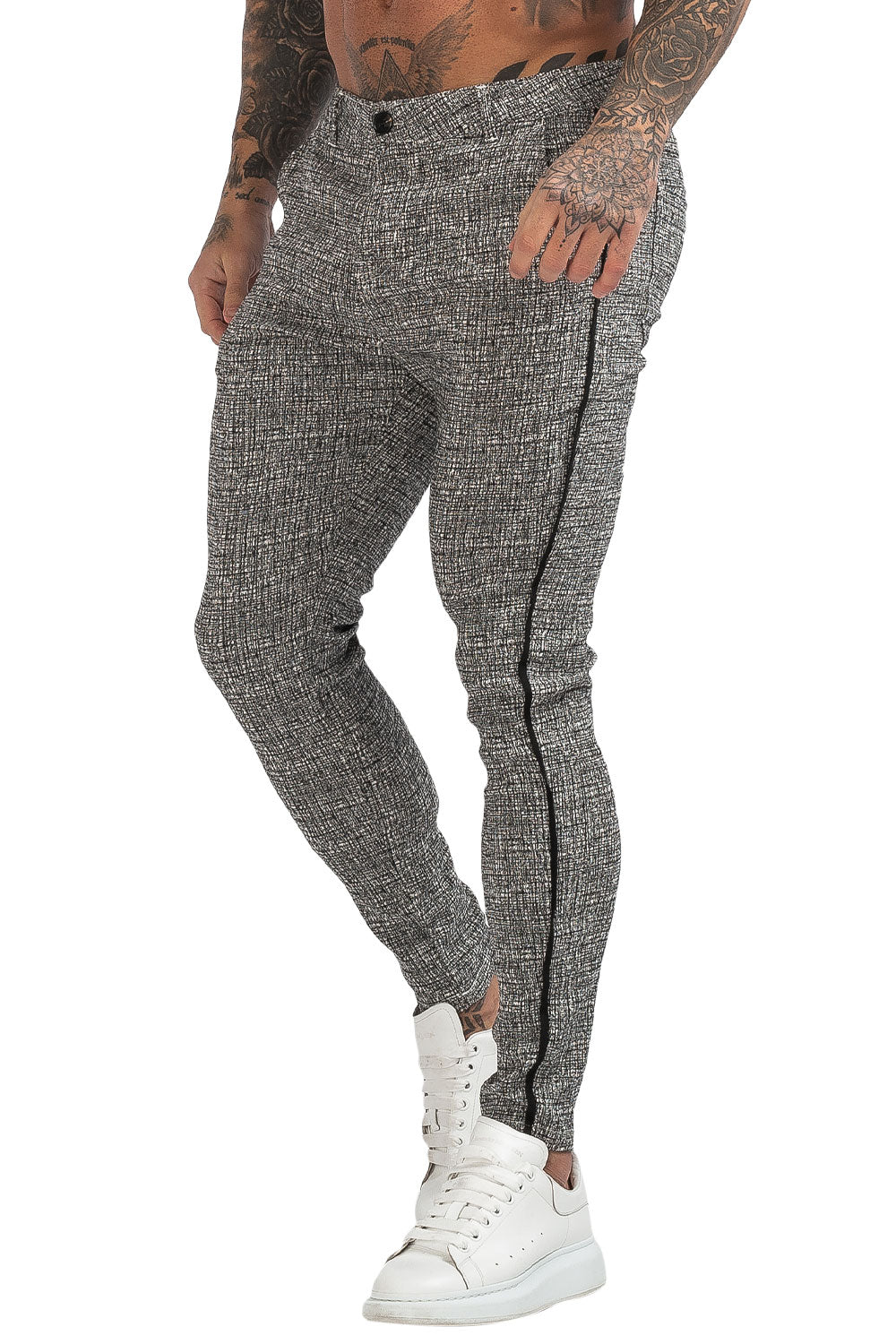 Men's Grey Skinny Pant - Marble Grain